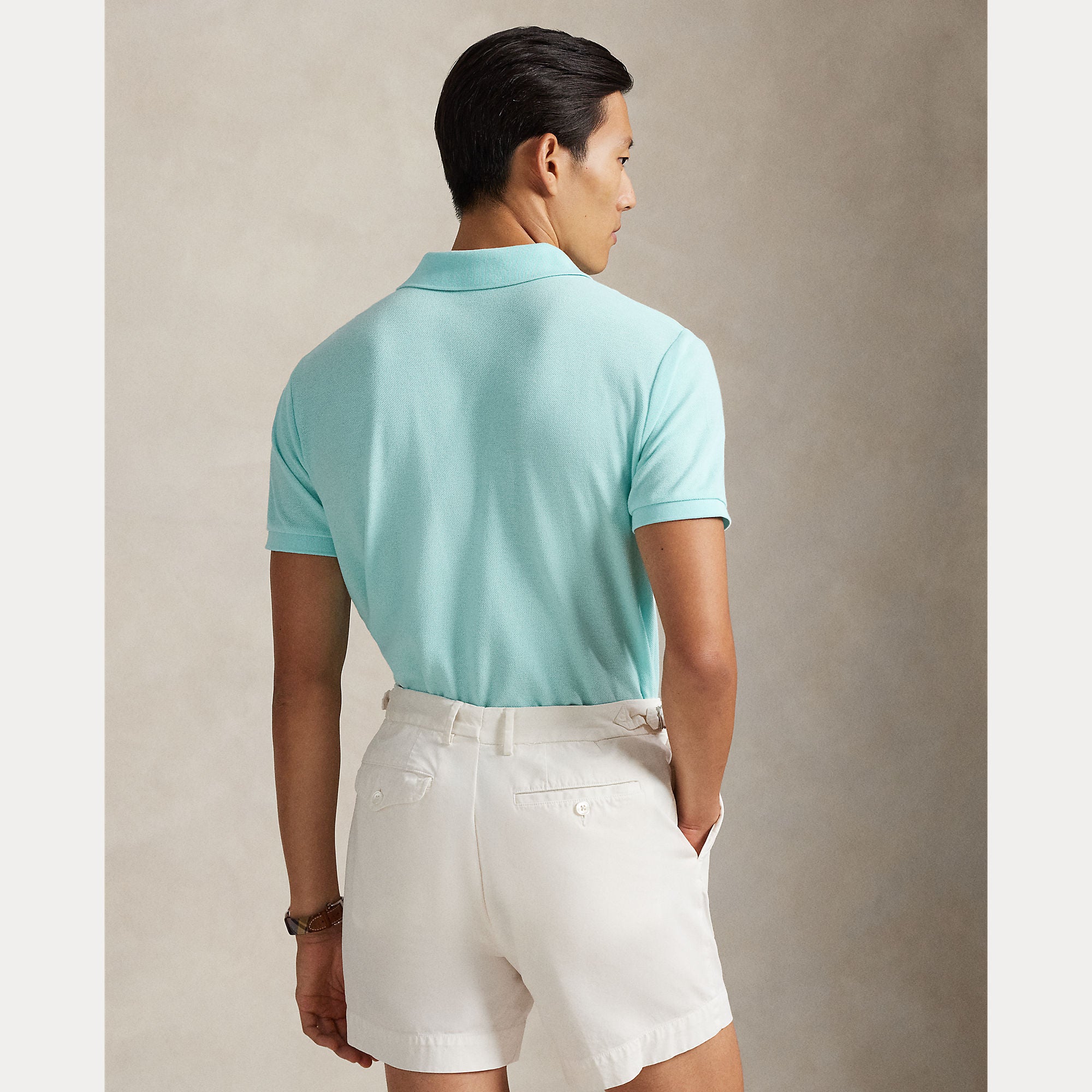 Slim Fit Mesh Polo Shirt - BoUvy