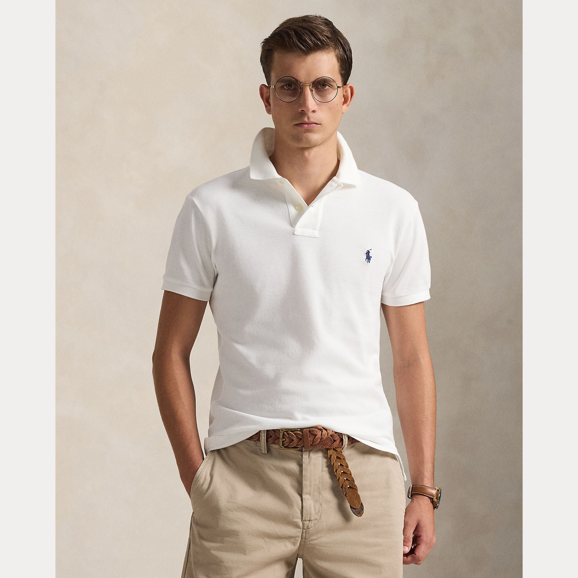 Slim Fit Mesh Polo Shirt - BoUvy