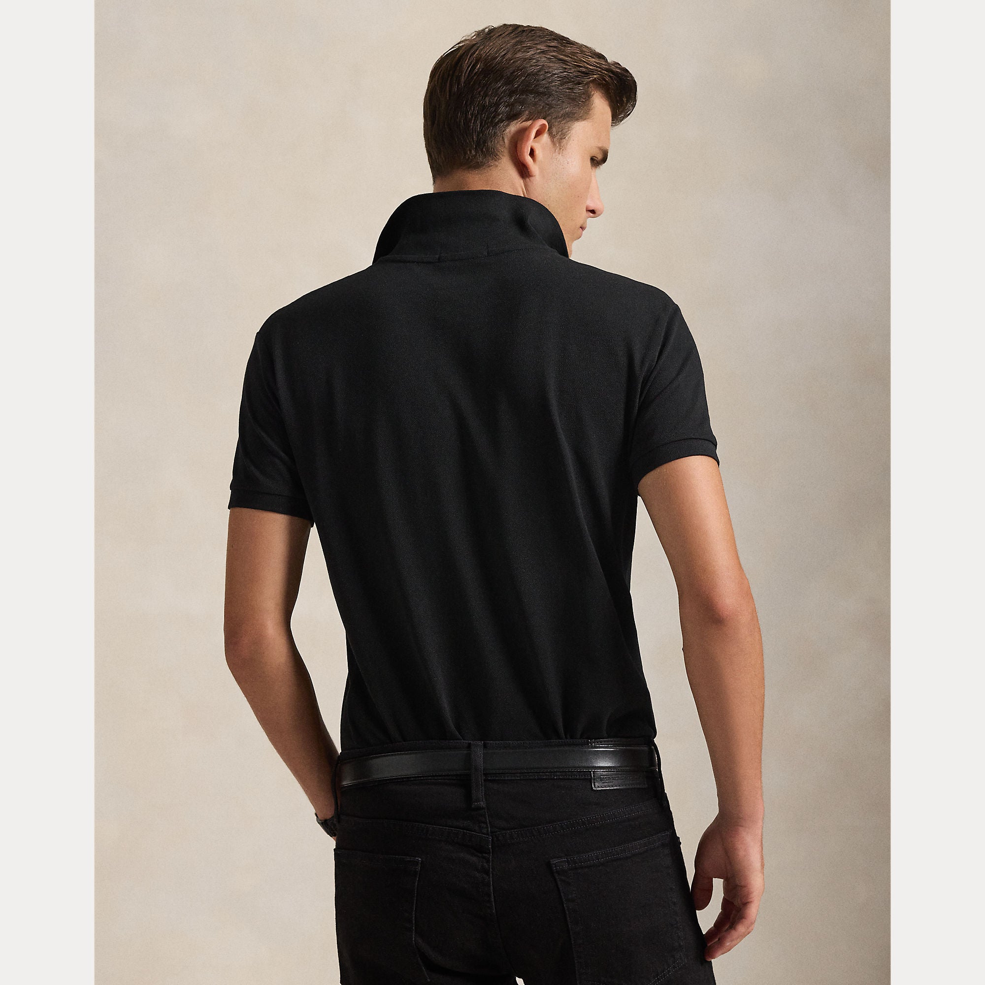 Slim Fit Mesh Polo Shirt - BoUvy