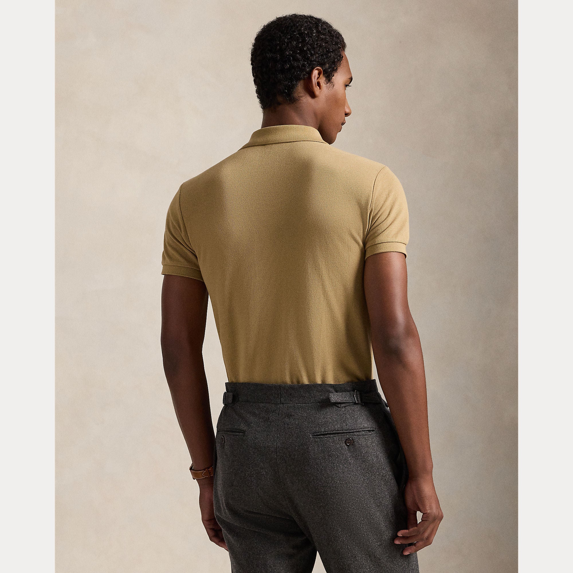 Slim Fit Mesh Polo Shirt - BoUvy
