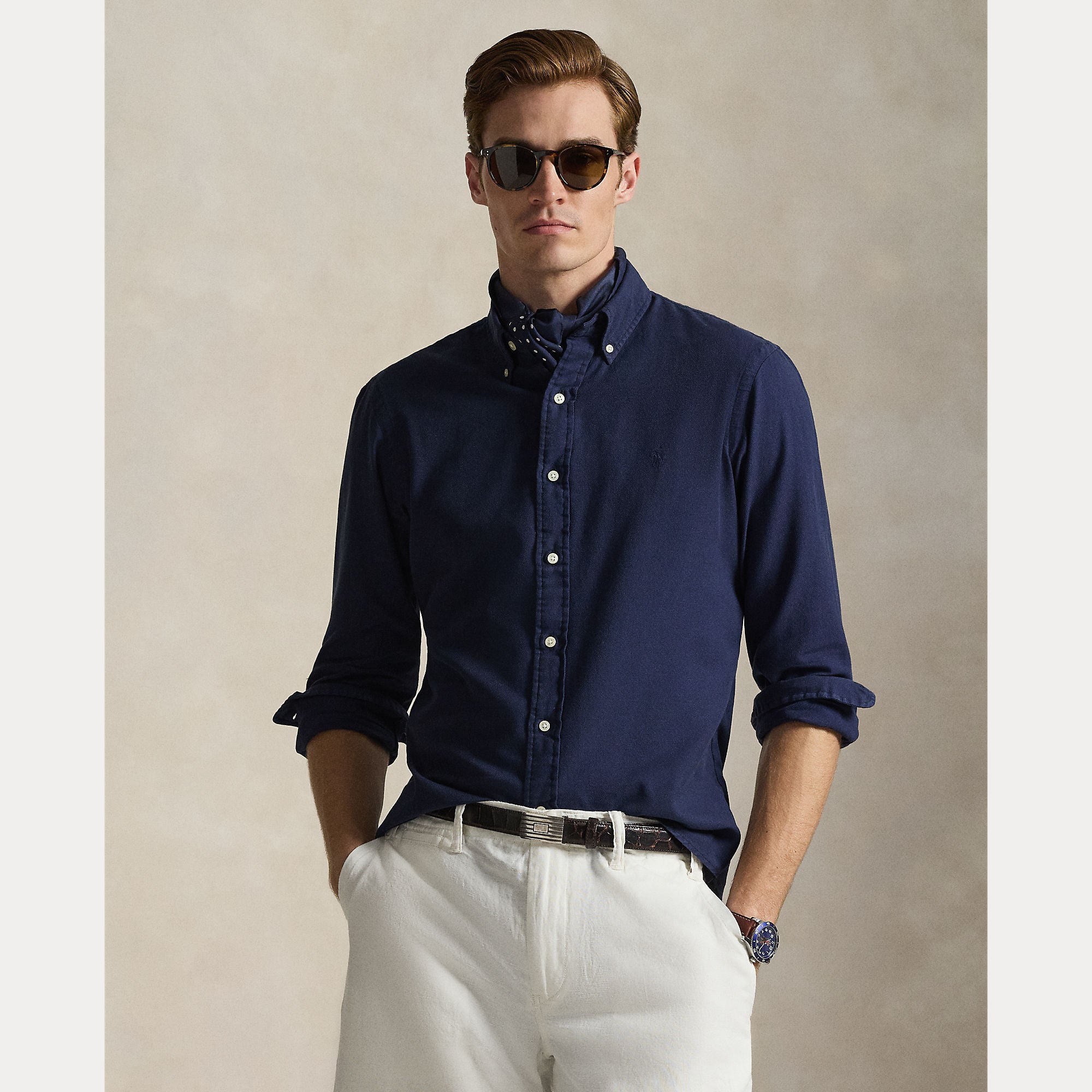 CUSTOM FIT TEXTURED DOBBY SHIRT - BoUvy