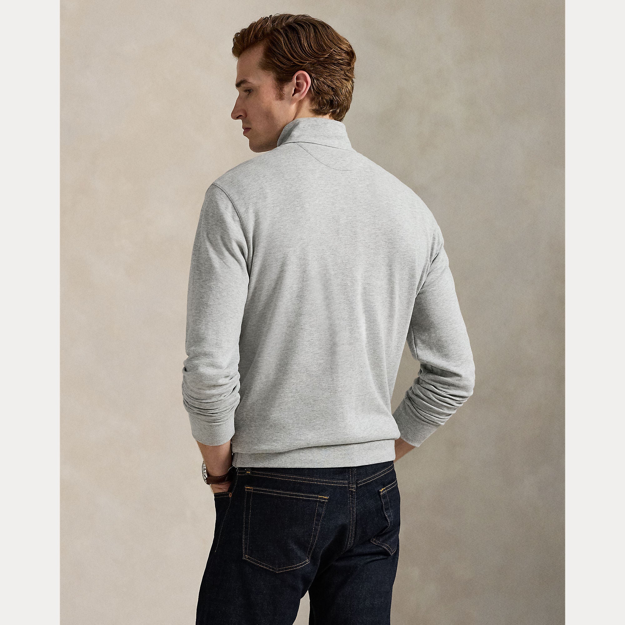LUXURY JERSEY QUARTER-ZIP PULLOVER - BoUvy