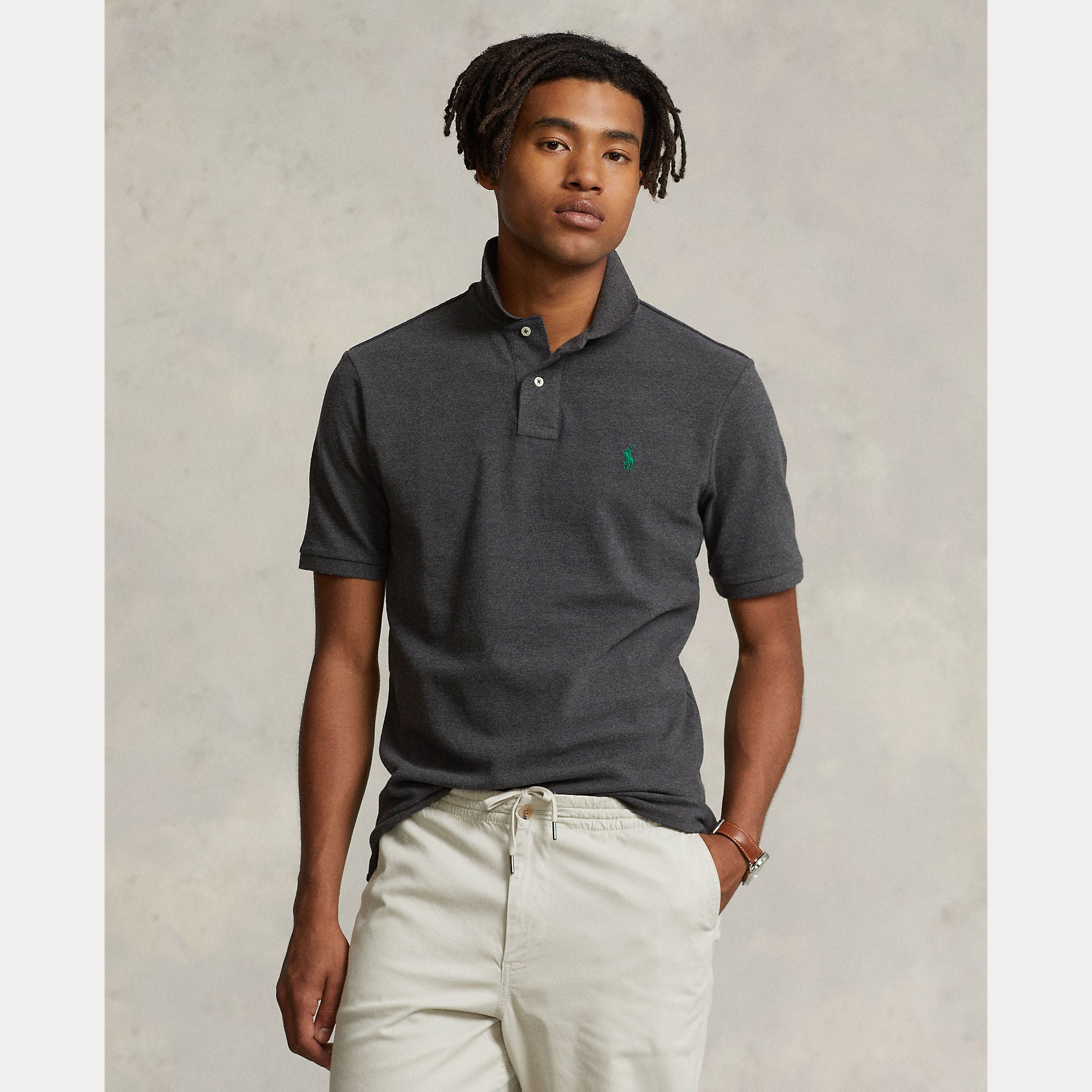 Slim Fit Mesh Polo Shirt - BoUvy