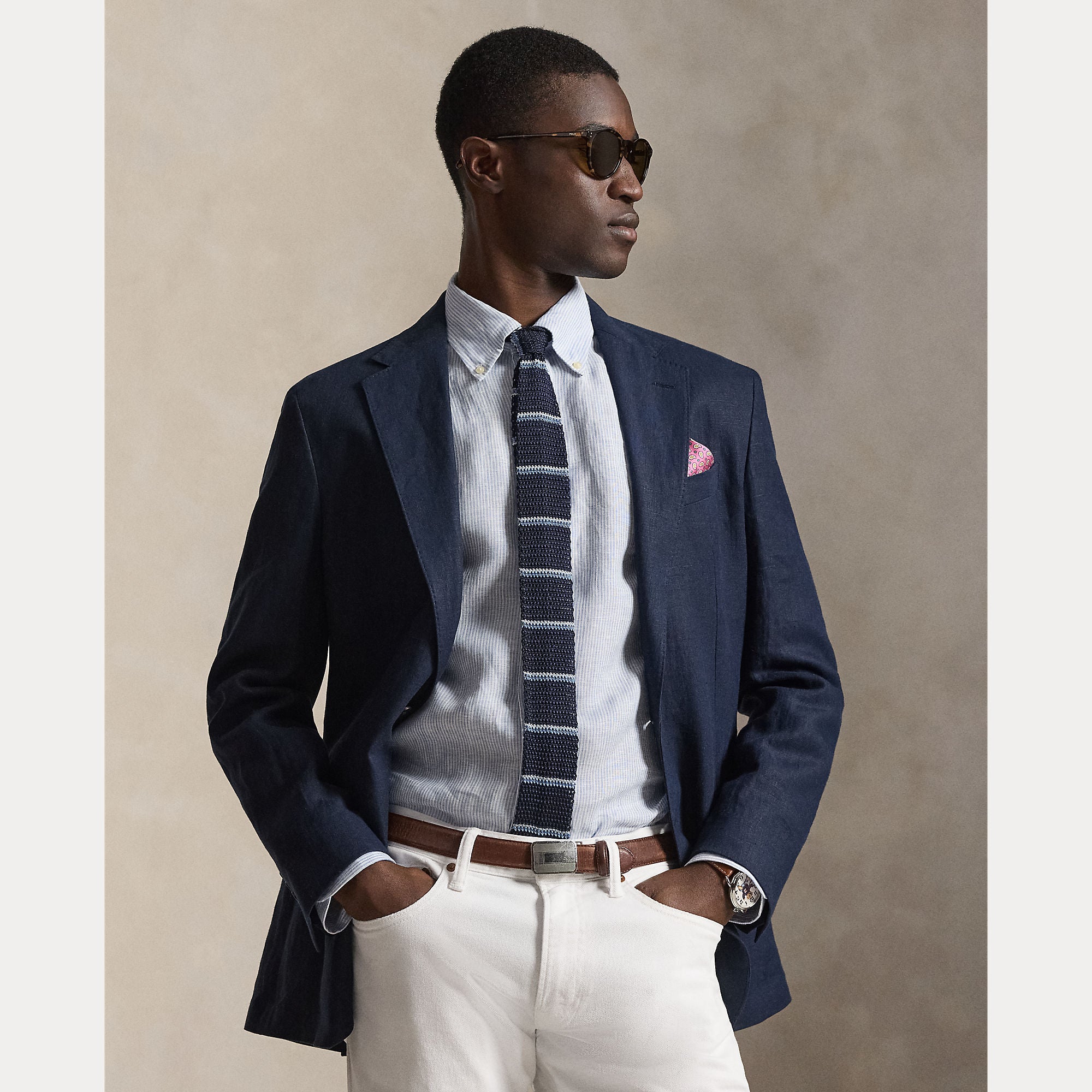 Polo Soft Tailored Fit Linen Suit Jacket - BoUvy