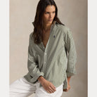 Relaxed Fit Striped Cotton Shirt - BoUvy