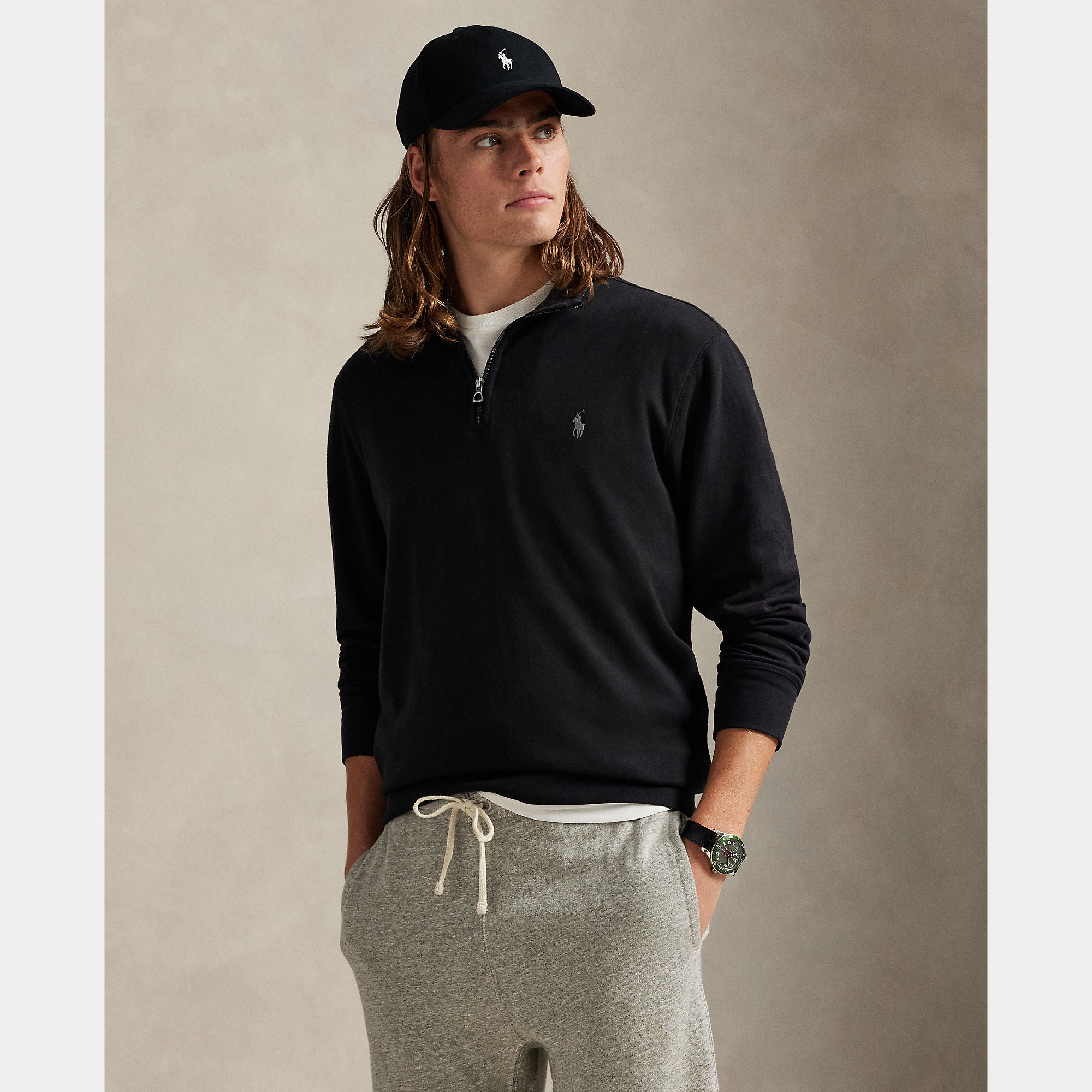 LUXURY JERSEY QUARTER-ZIP PULLOVER - BoUvy