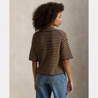 Striped Knit Cotton Polo Shirt - BoUvy