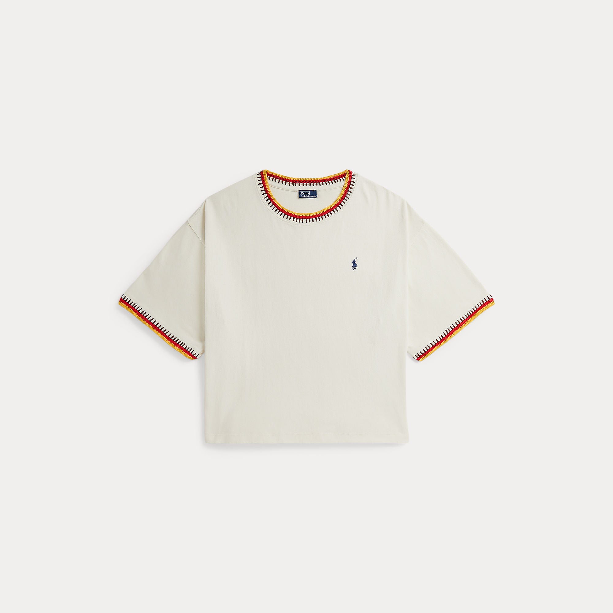 Crochet-Trim Cotton Jersey Tee - BoUvy
