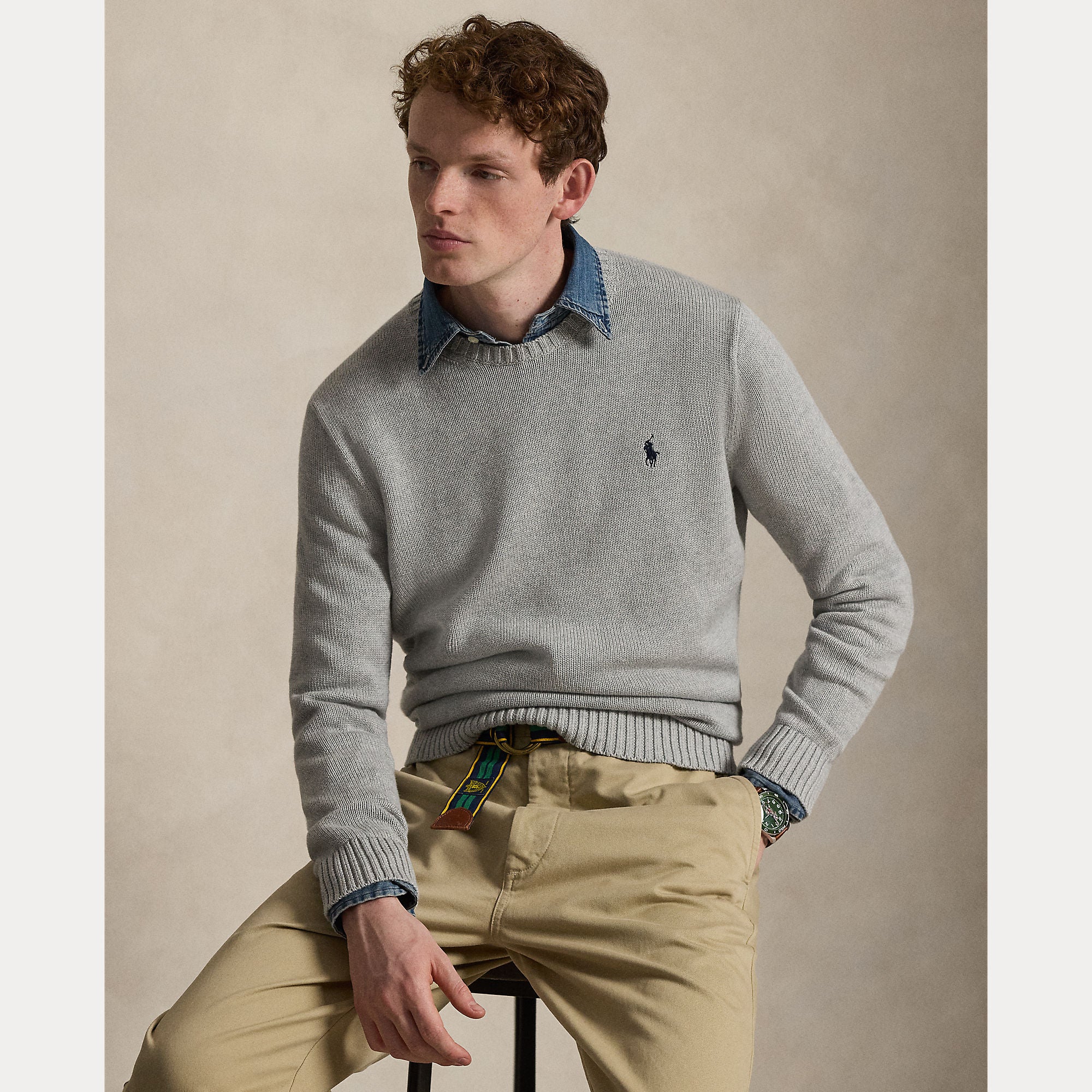 Cotton Crewneck Sweater - BoUvy