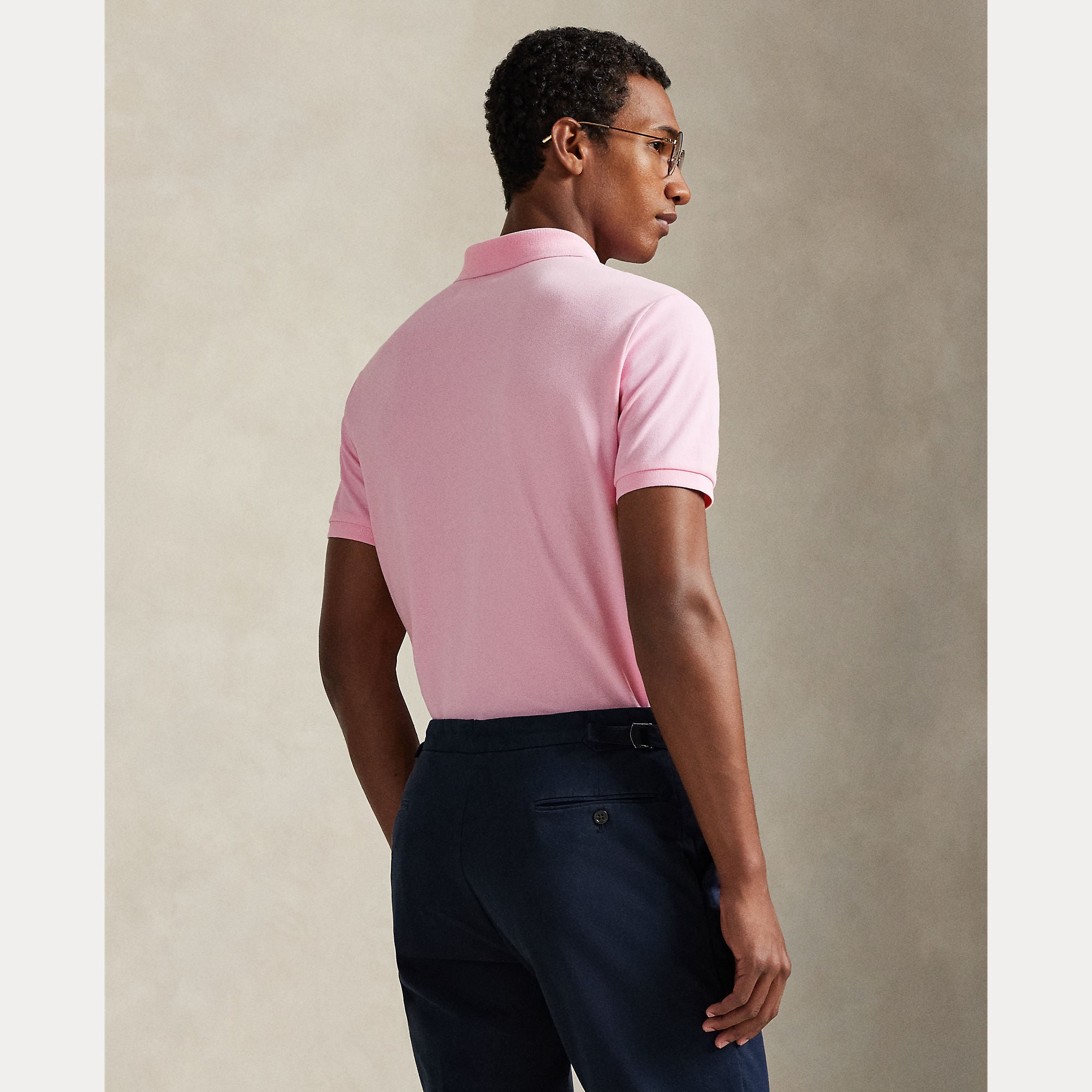 Custom Slim Fit Stretch Mesh Polo Shirt - BoUvy