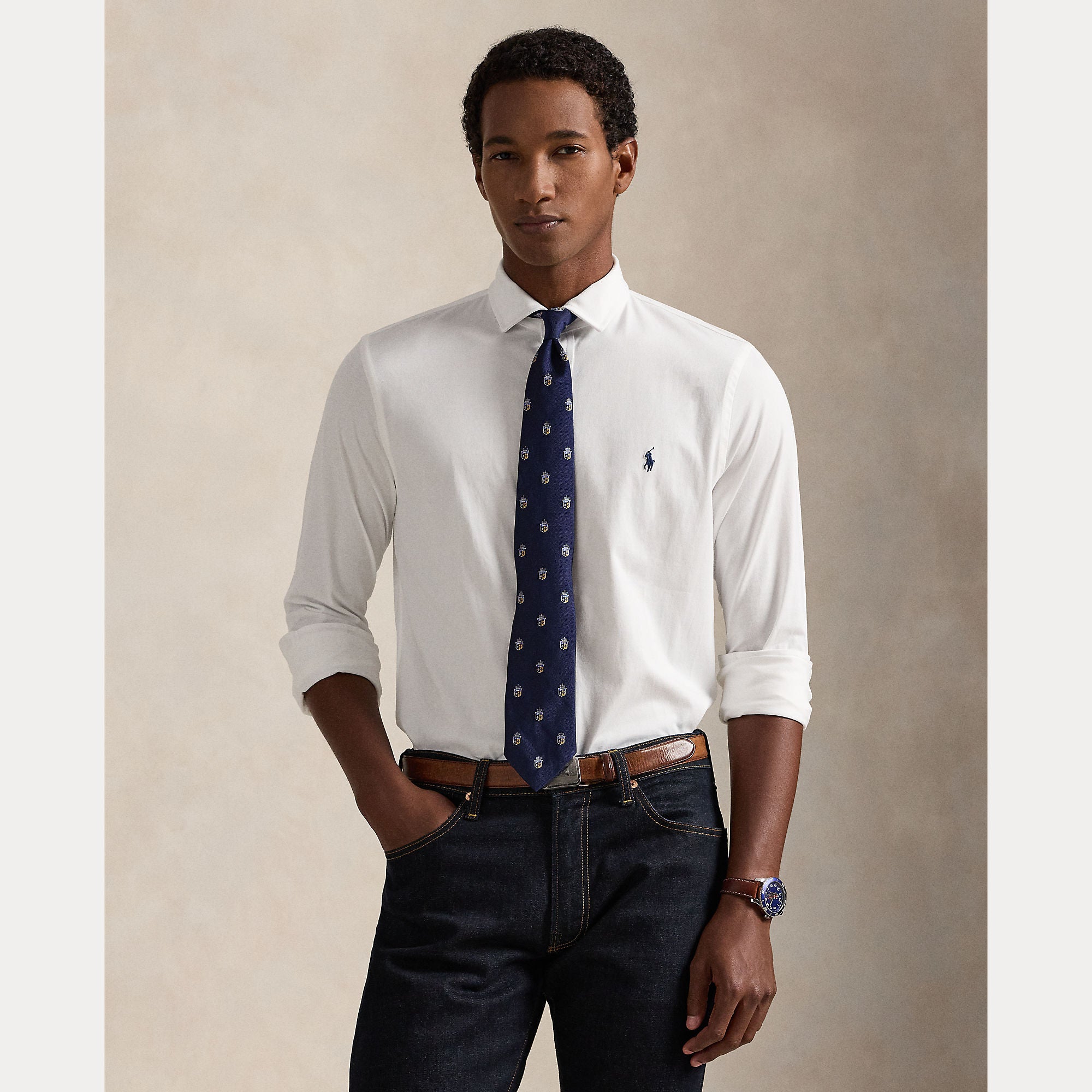 JERSEY SPREAD-COLLAR SHIRT - BoUvy