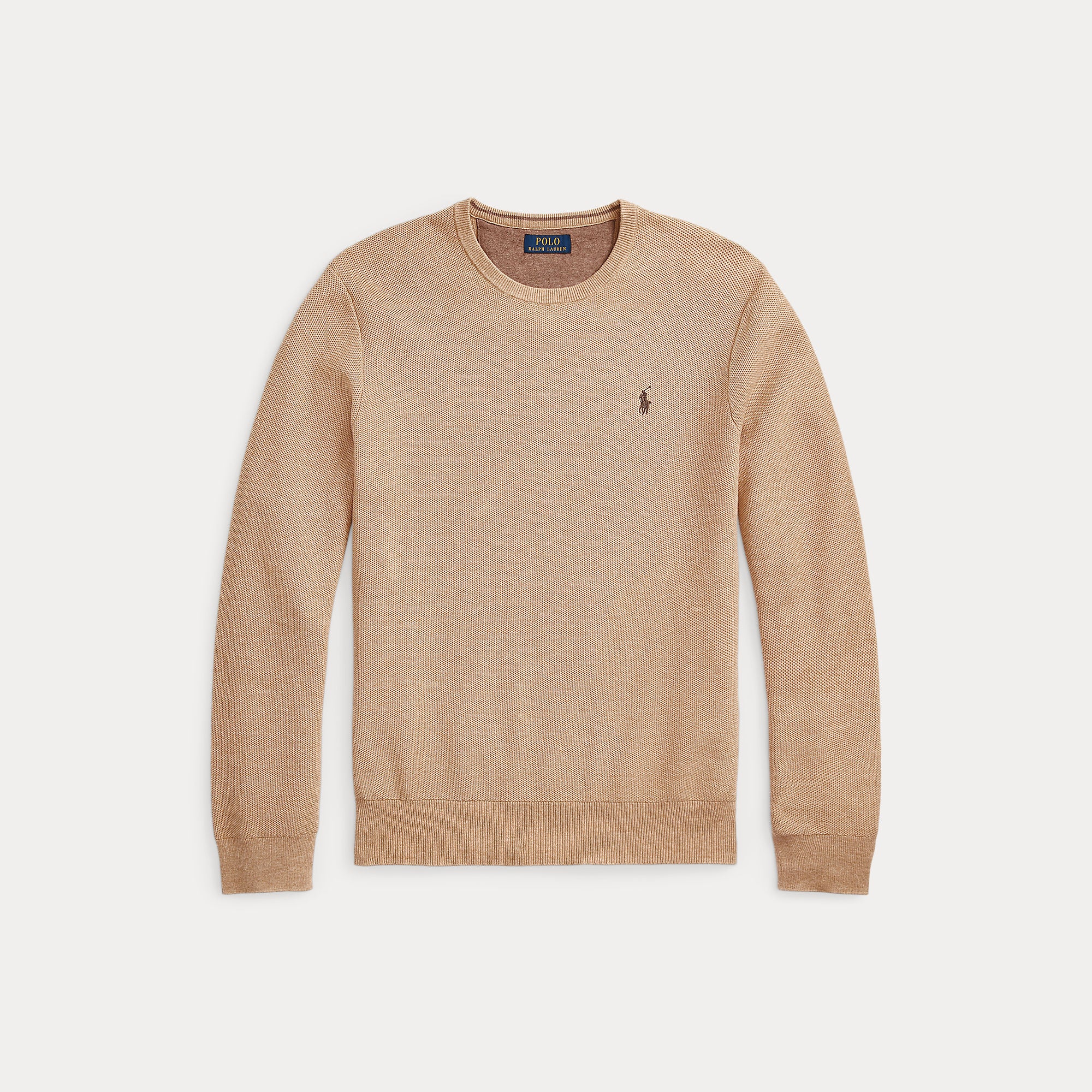 Mesh-Knit Cotton Crewneck Sweater - BoUvy