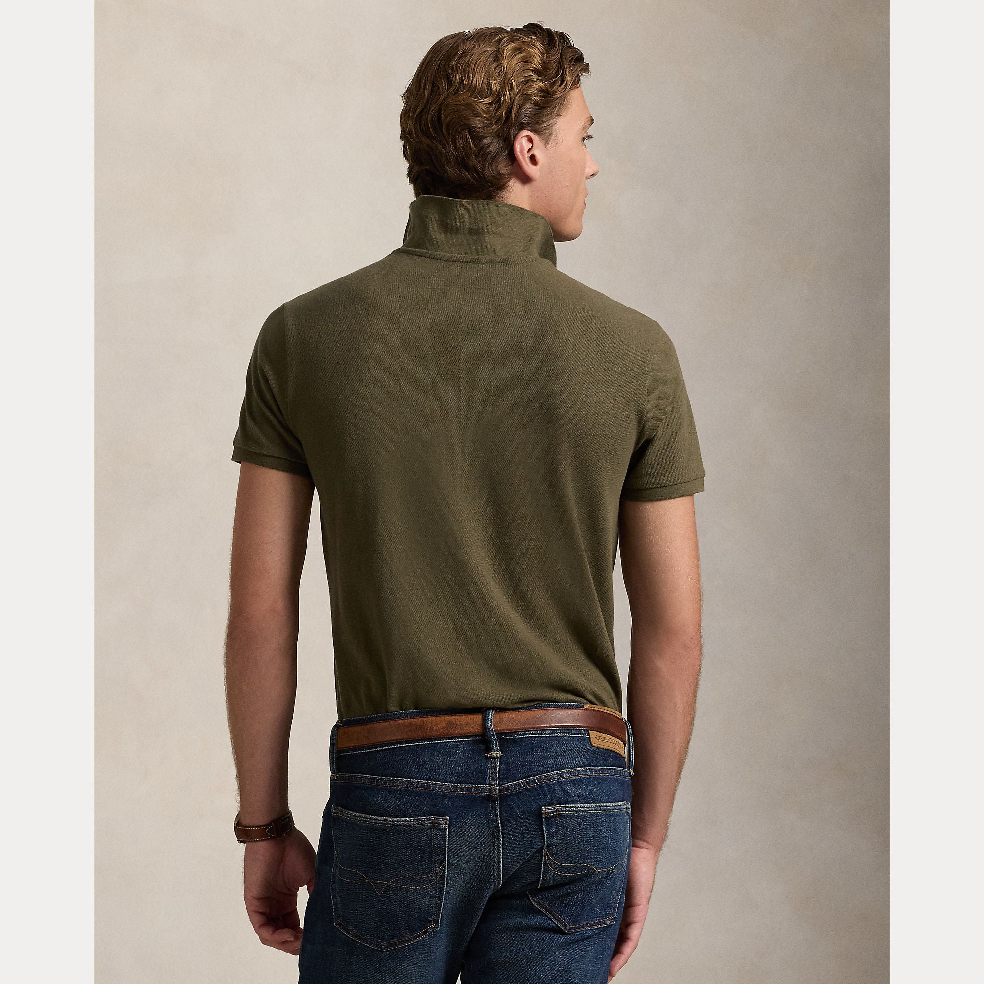 Slim Fit Mesh Polo Shirt - BoUvy