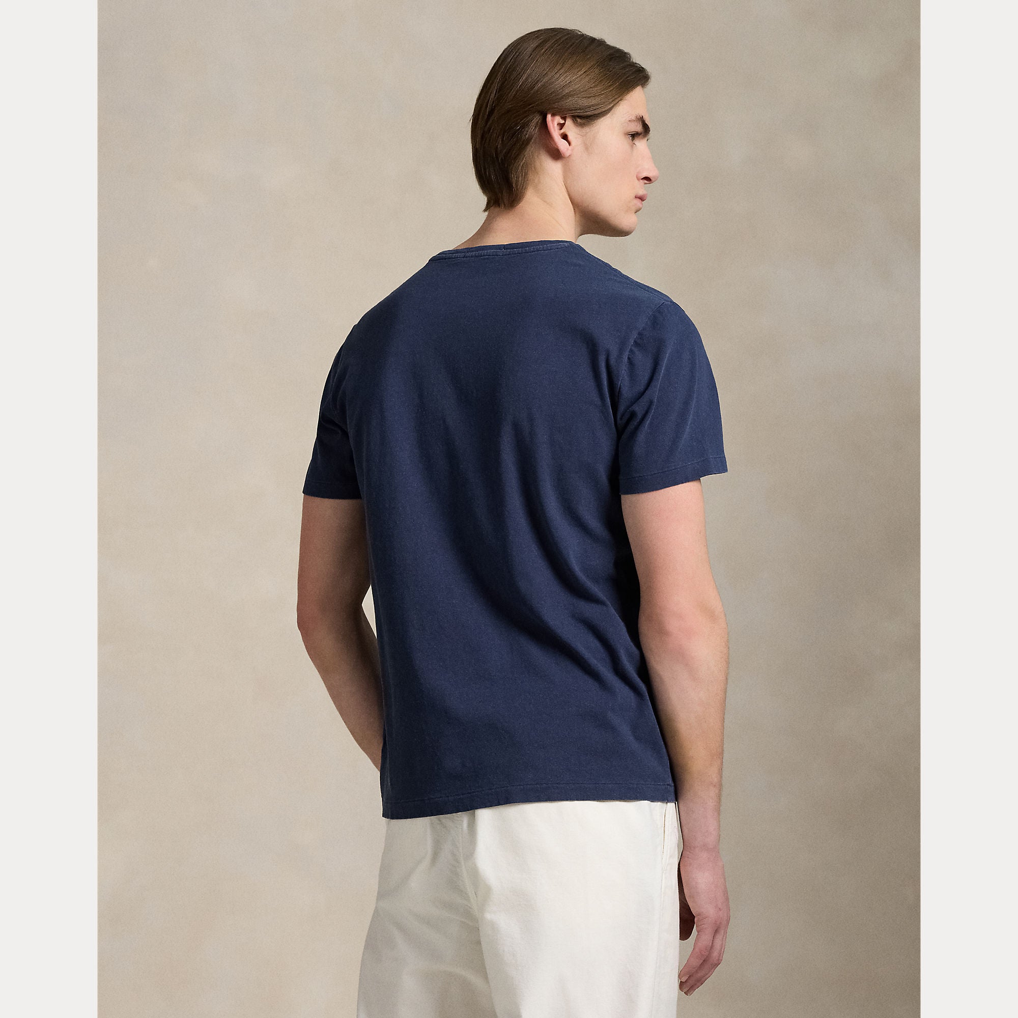 Standard Fit Cotton-Linen Pocket T-Shirt - BoUvy
