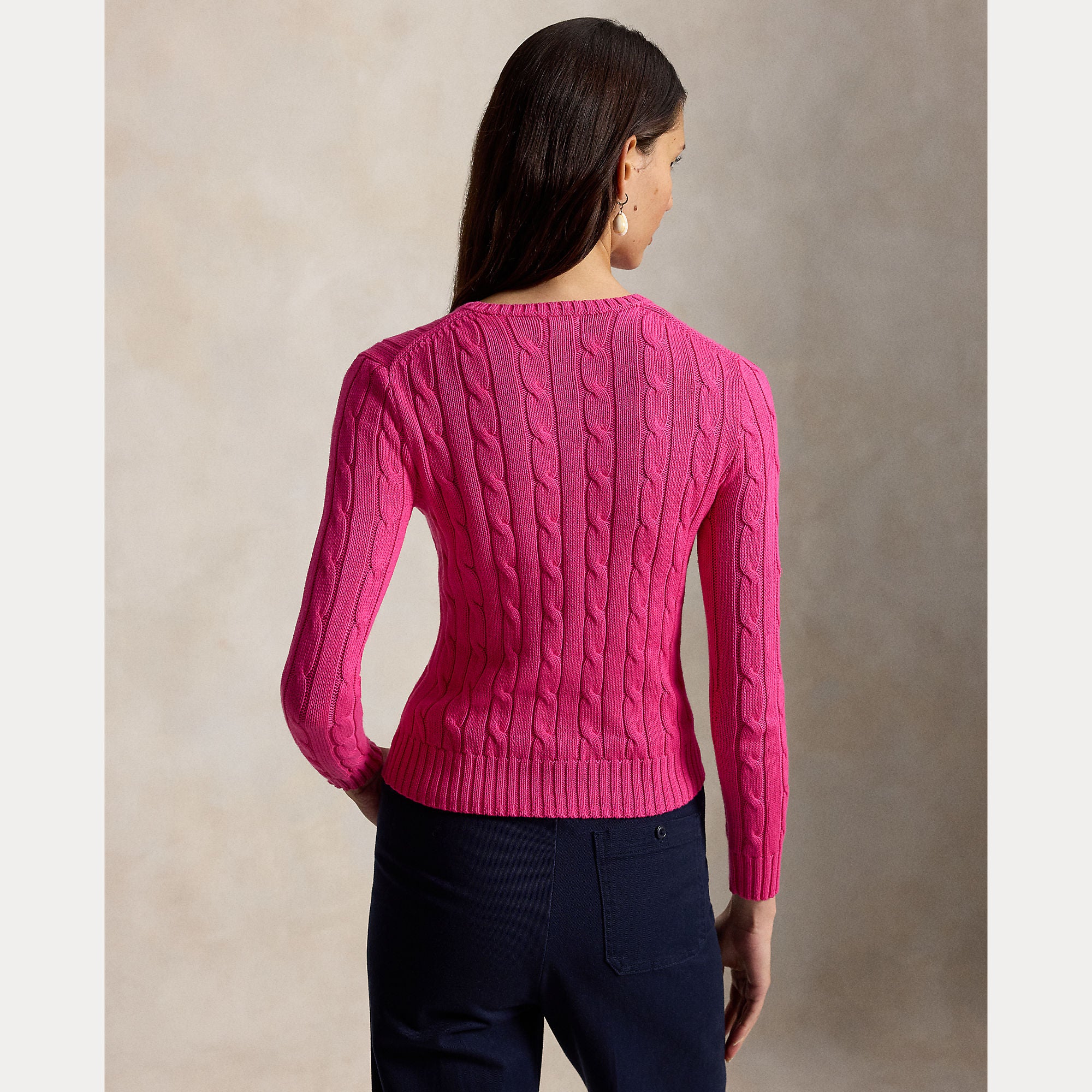Cable-Knit Cotton Crewneck Sweater - BoUvy