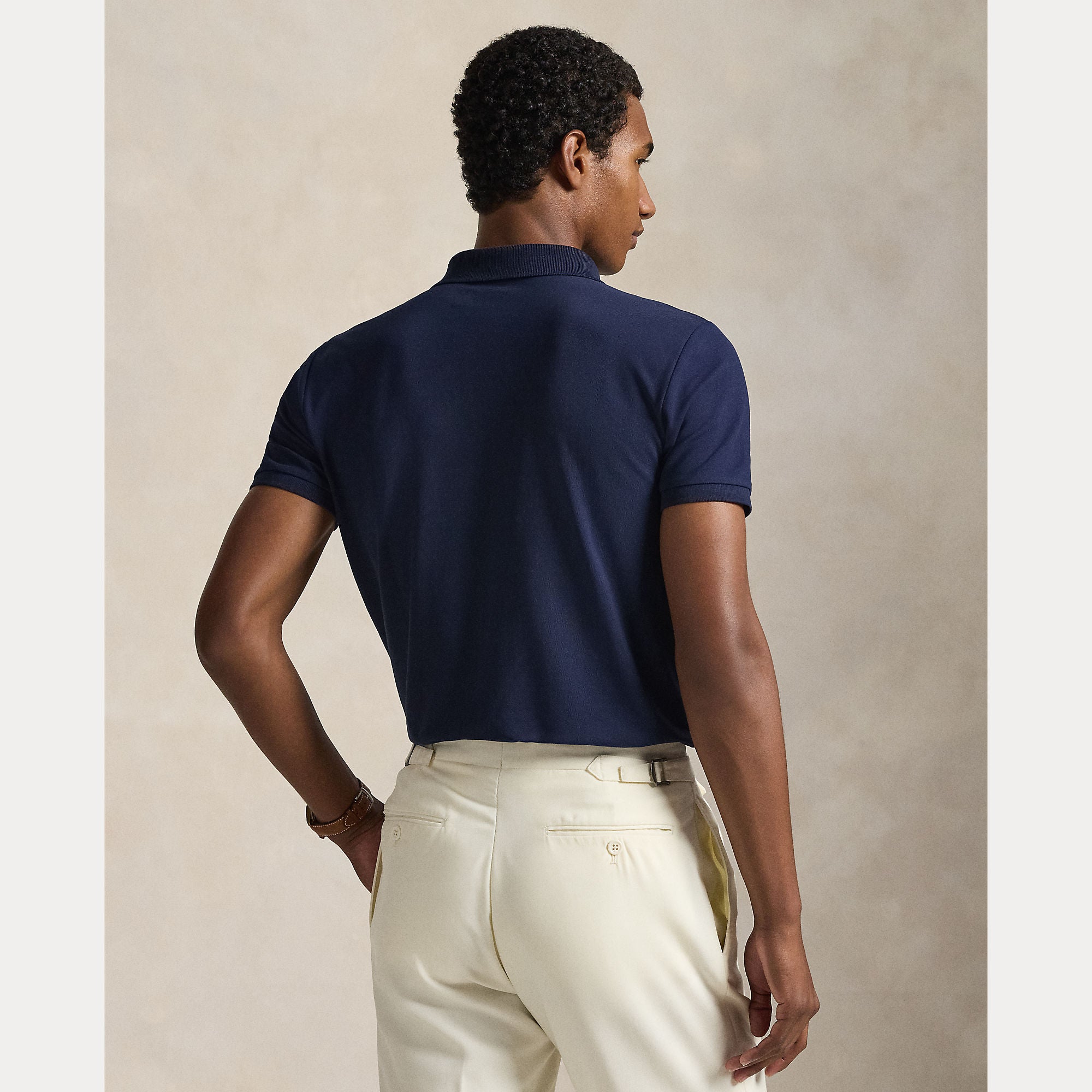 Custom Slim Fit Stretch Mesh Polo Shirt - BoUvy