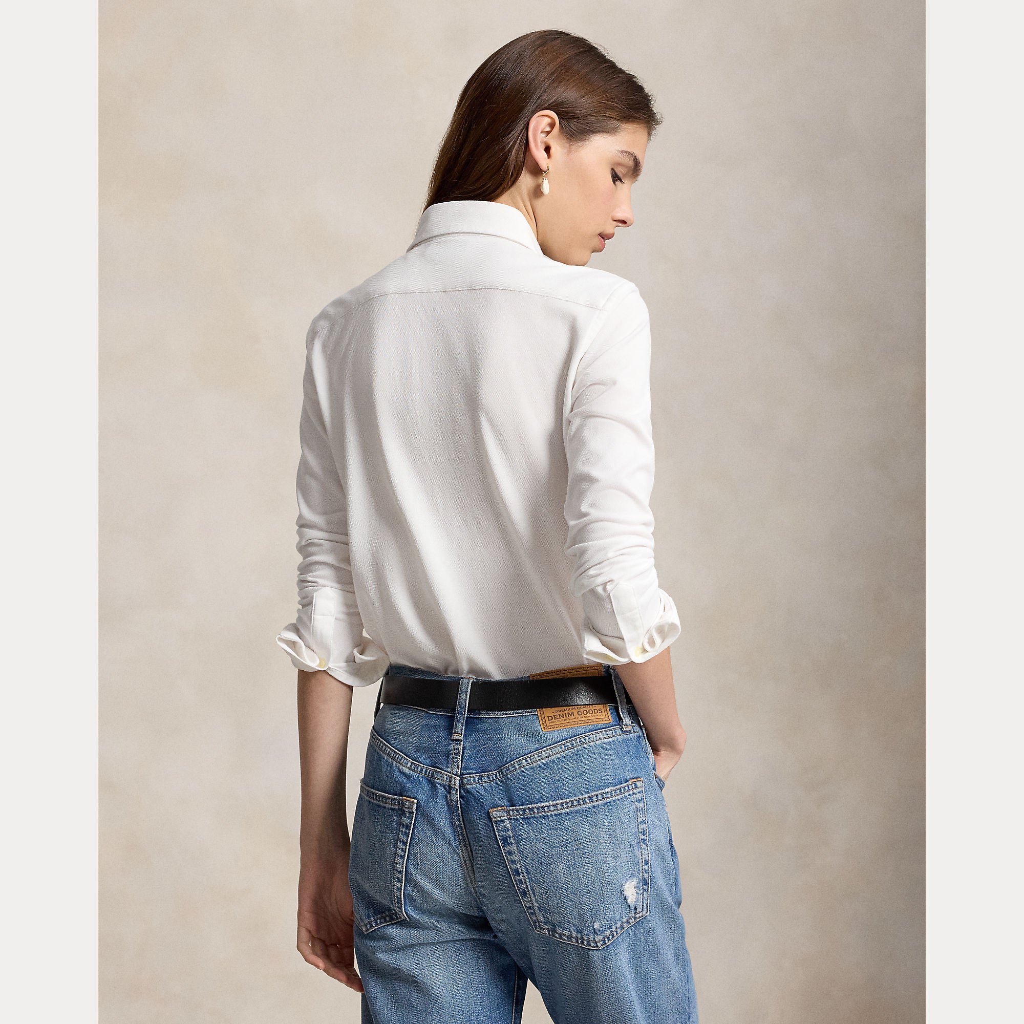 SLIM FIT KNIT COTTON OXFORD SHIRT - BoUvy