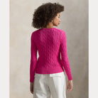 Cable-Knit Cotton V-Neck Sweater - BoUvy