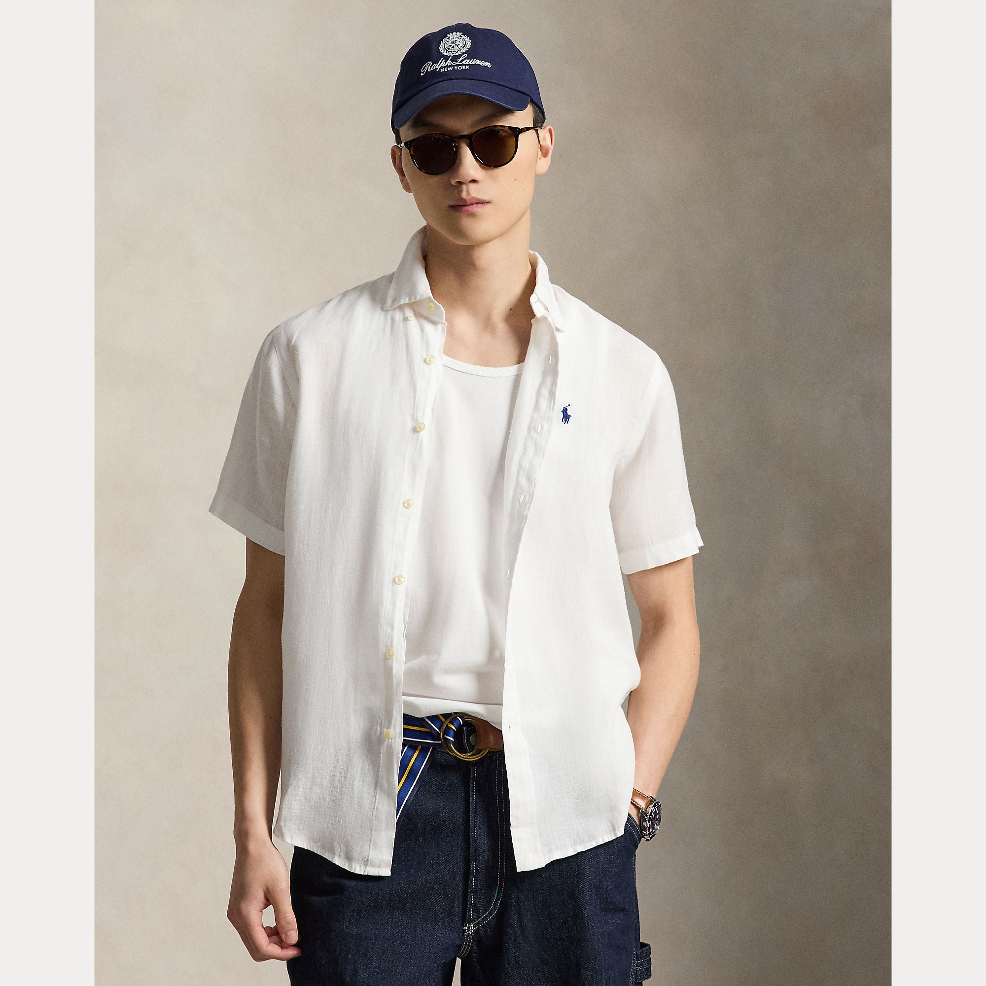 Short-Sleeve Linen Shirt - BoUvy