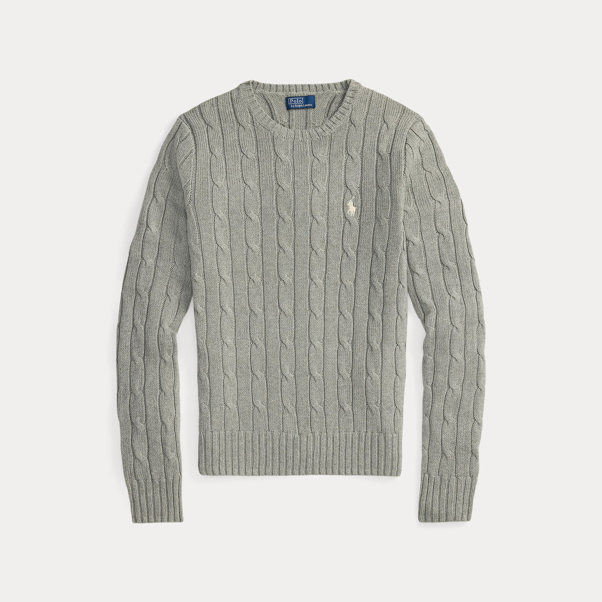 Cable-Knit Cotton Crewneck Sweater - BoUvy