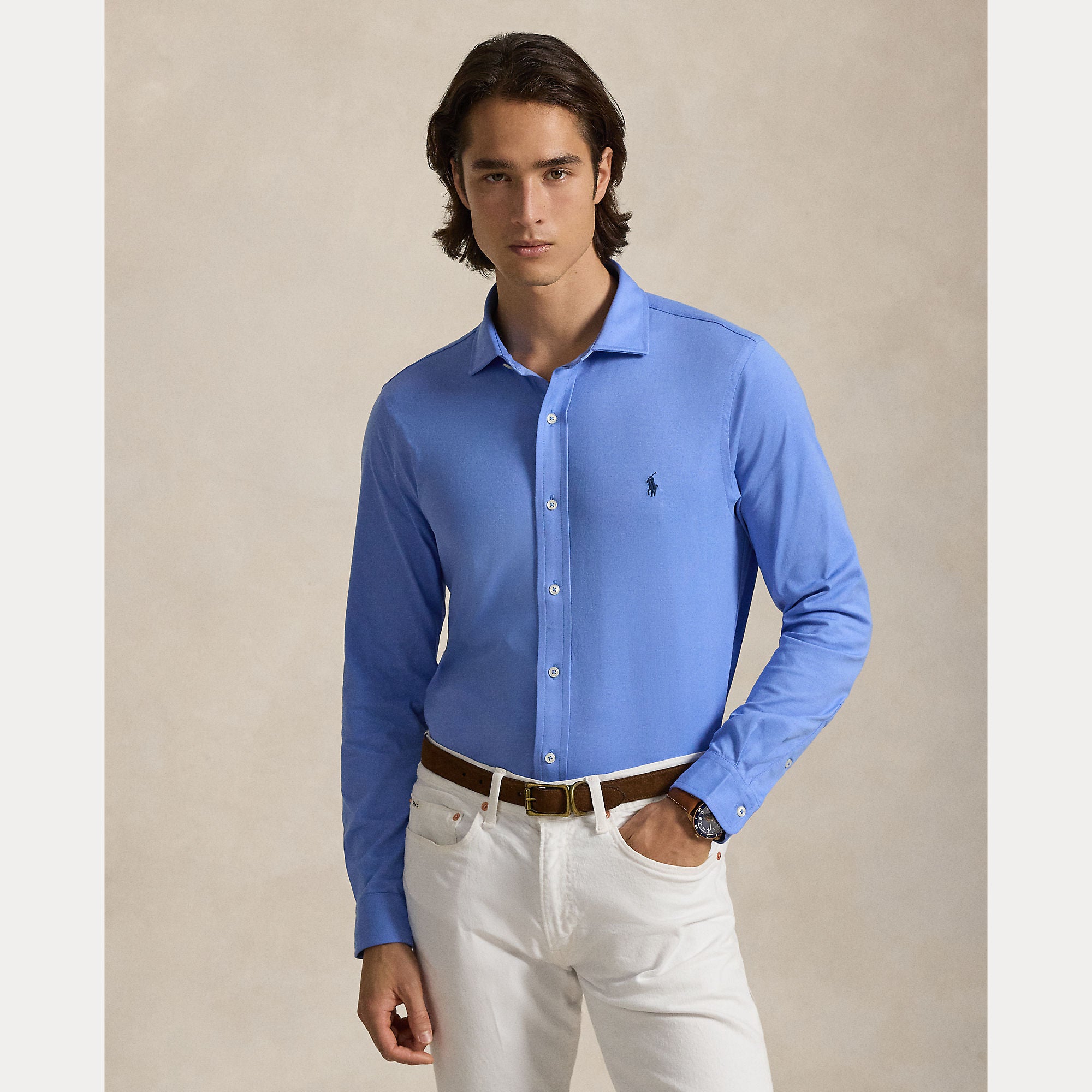 JERSEY SPREAD-COLLAR SHIRT - BoUvy