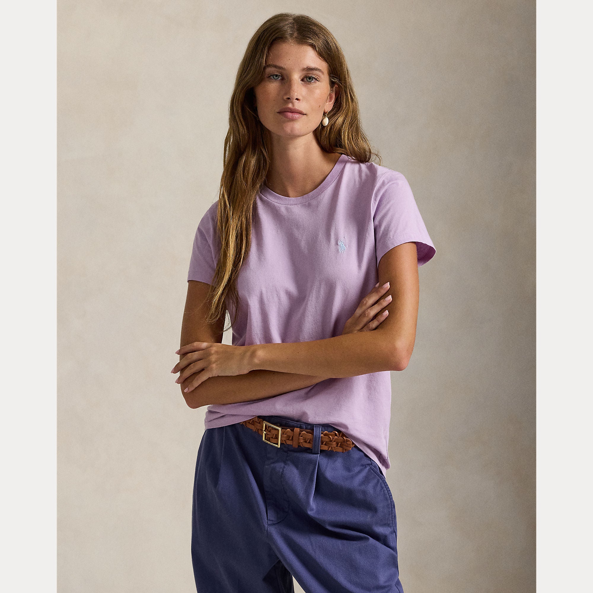 Cotton Jersey Crewneck Tee - BoUvy