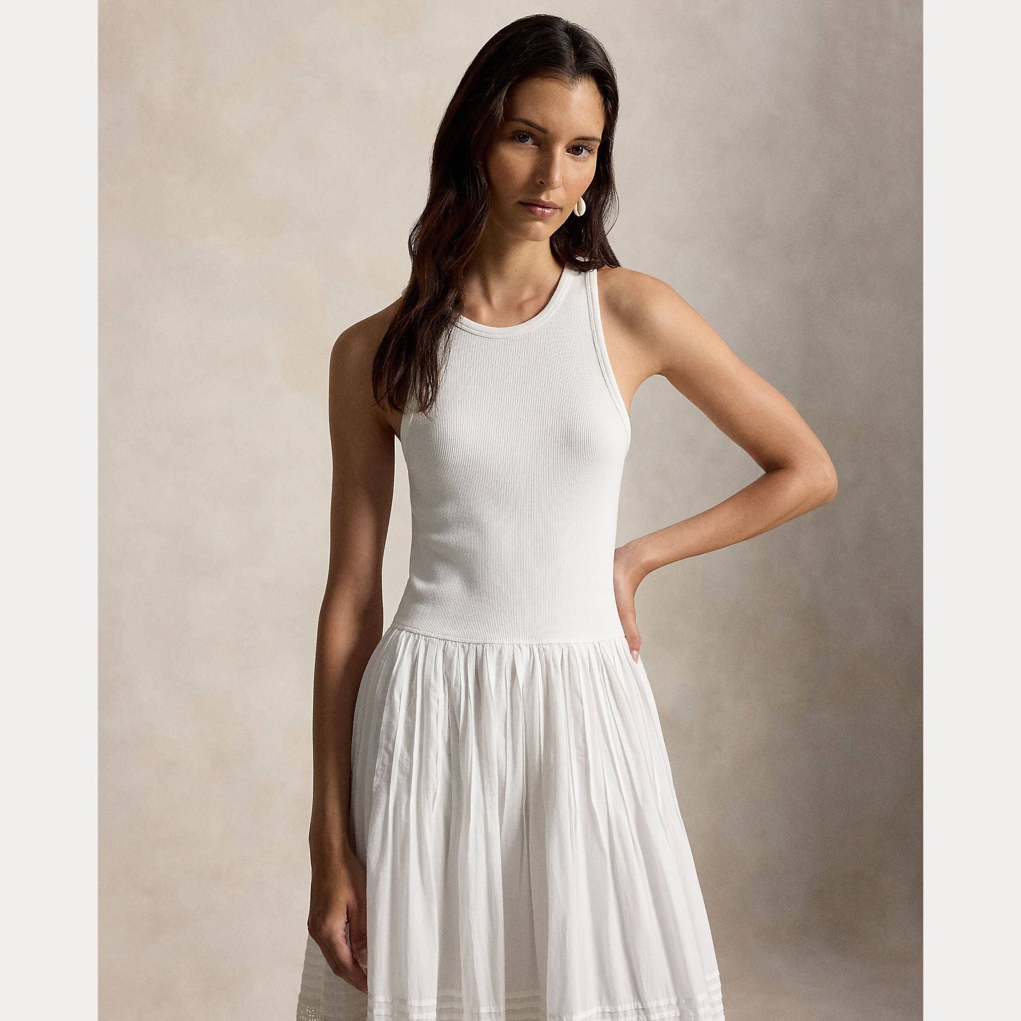 Lace-Trim Tank Dress - BoUvy