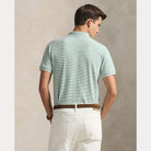 Custom Slim Striped Stretch Mesh Polo - BoUvy
