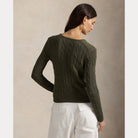 Cable-Knit Cotton V-Neck Sweater - BoUvy