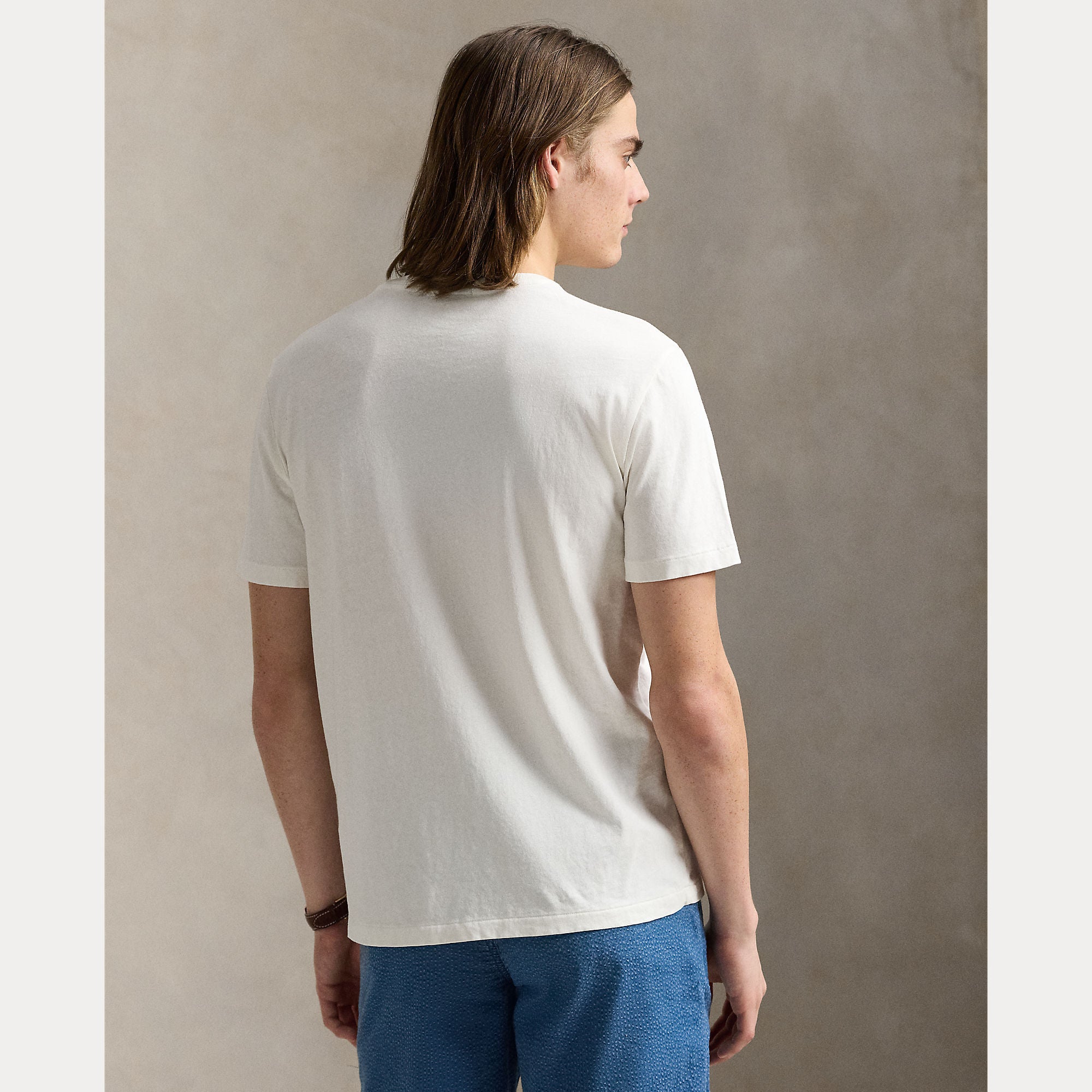 Standard Fit Cotton-Linen Pocket T-Shirt - BoUvy