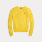 Cable-Knit Cotton Crewneck Sweater - BoUvy