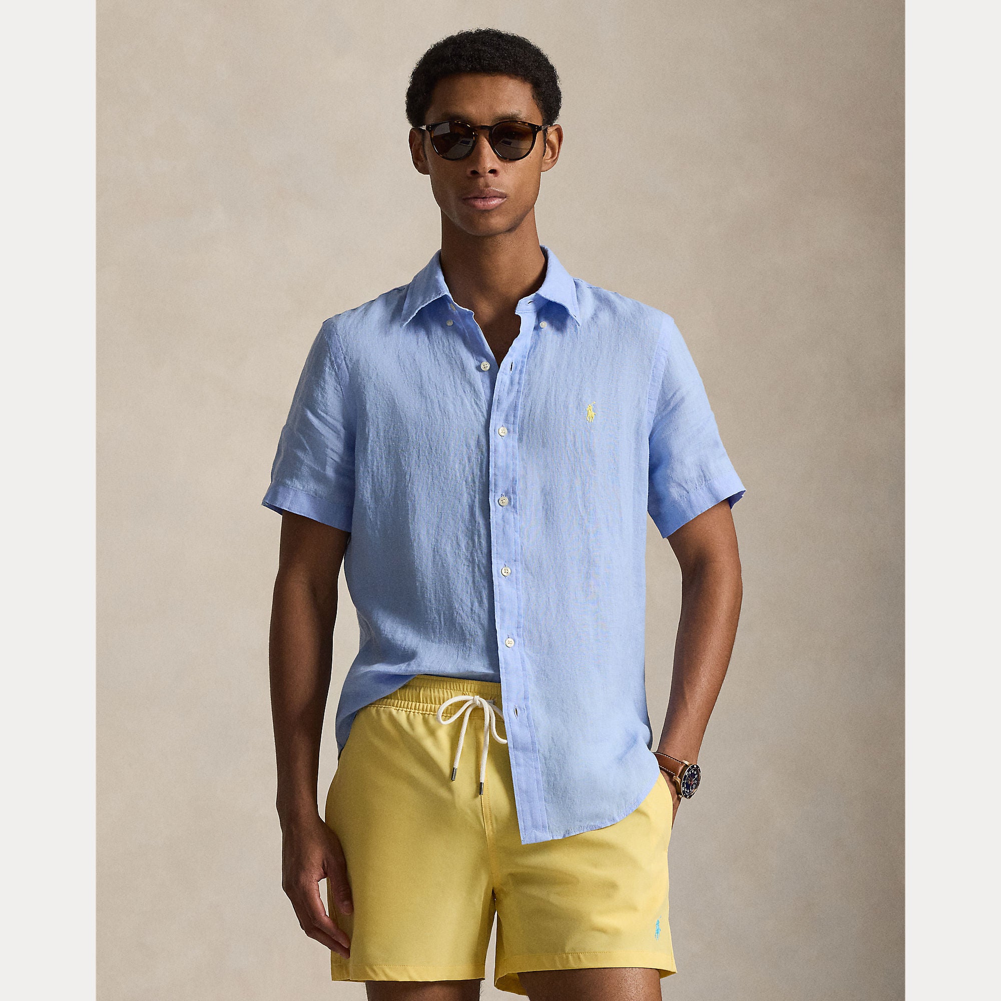 Short-Sleeve Linen Shirt - BoUvy