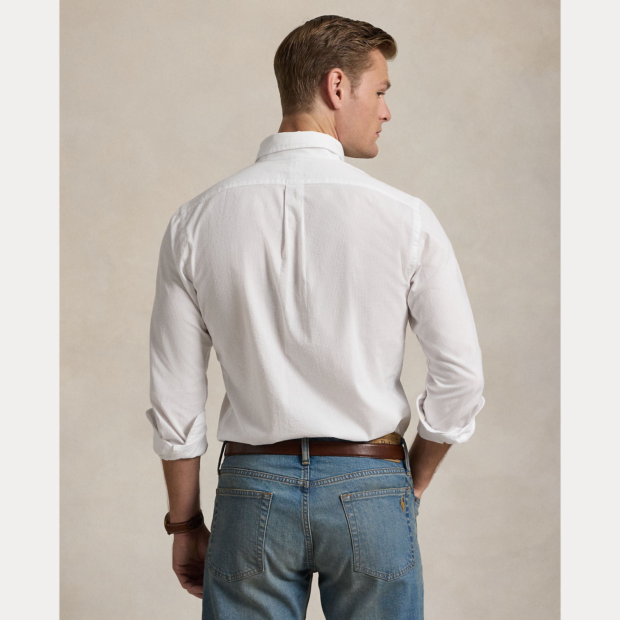 Custom Fit Seersucker Shirt - BoUvy