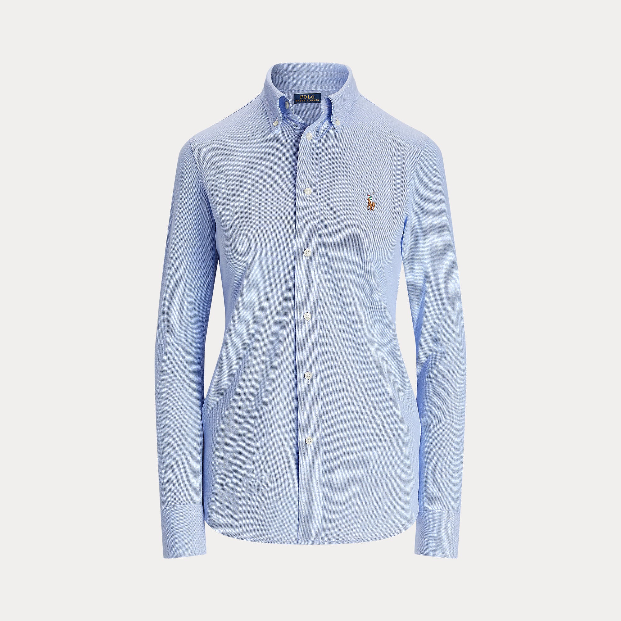 Slim Fit Knit Cotton Oxford Shirt - BoUvy