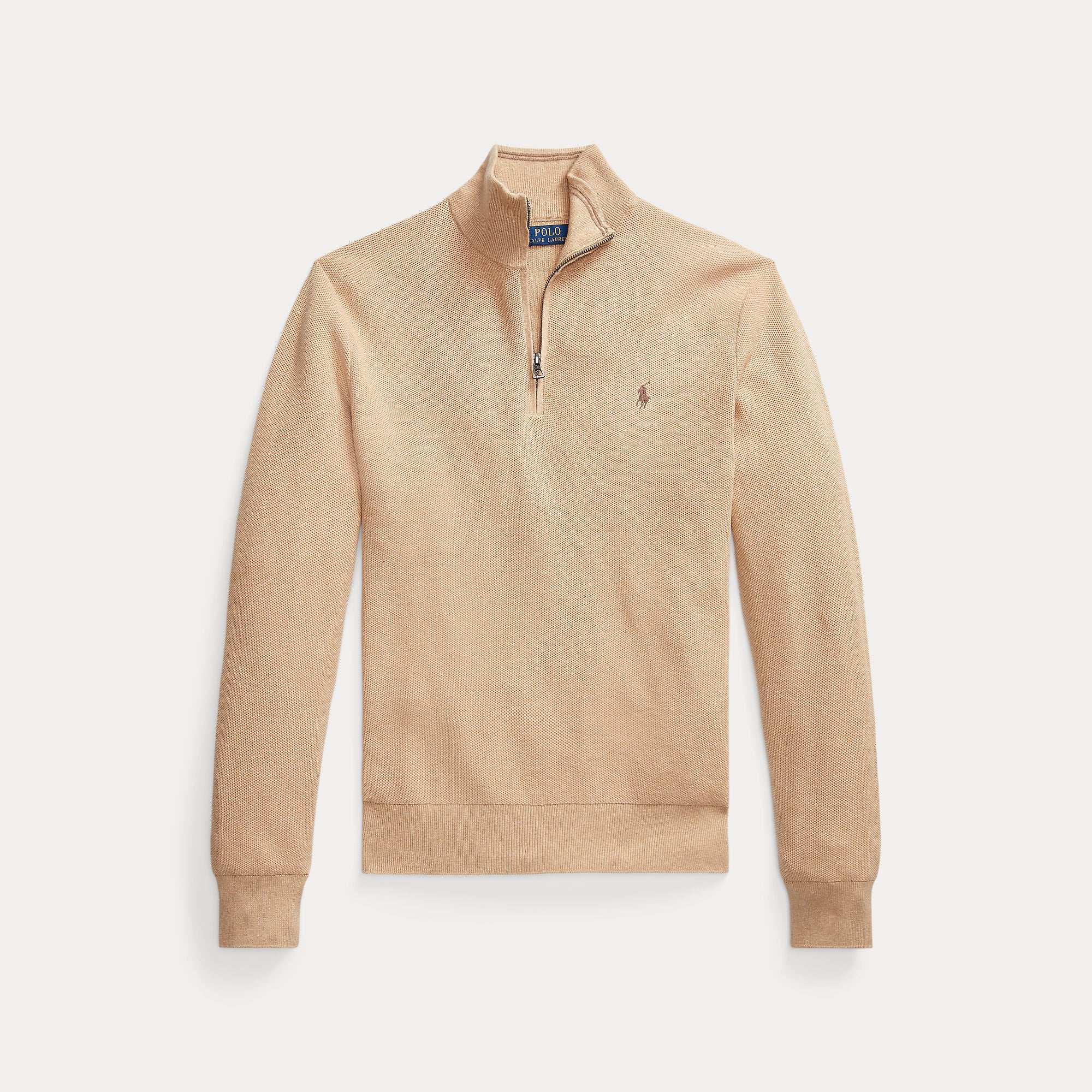 Mesh-Knit Cotton Quarter-Zip Sweater - BoUvy