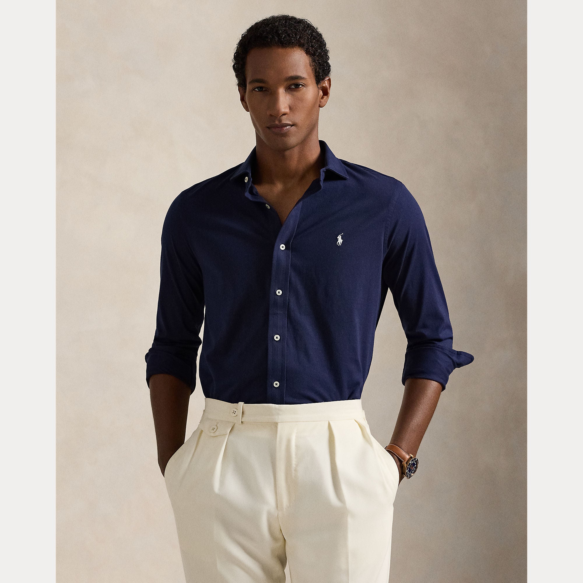 JERSEY SPREAD-COLLAR SHIRT - BoUvy