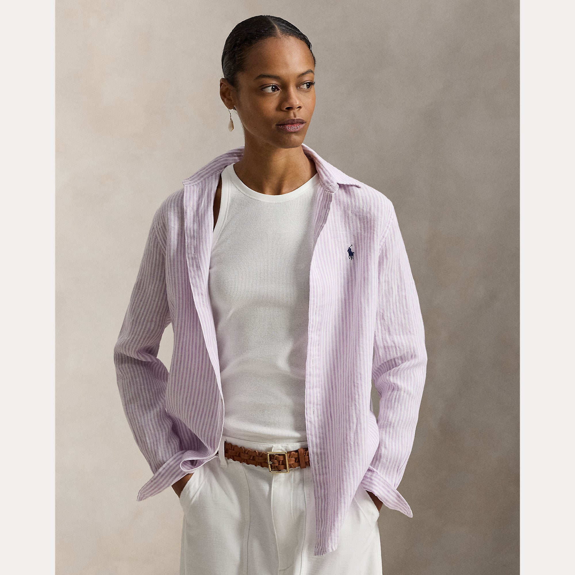 Classic Fit Striped Linen Shirt - BoUvy