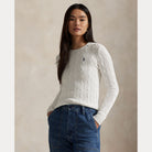 Cable-Knit Cotton Crewneck Sweater - BoUvy