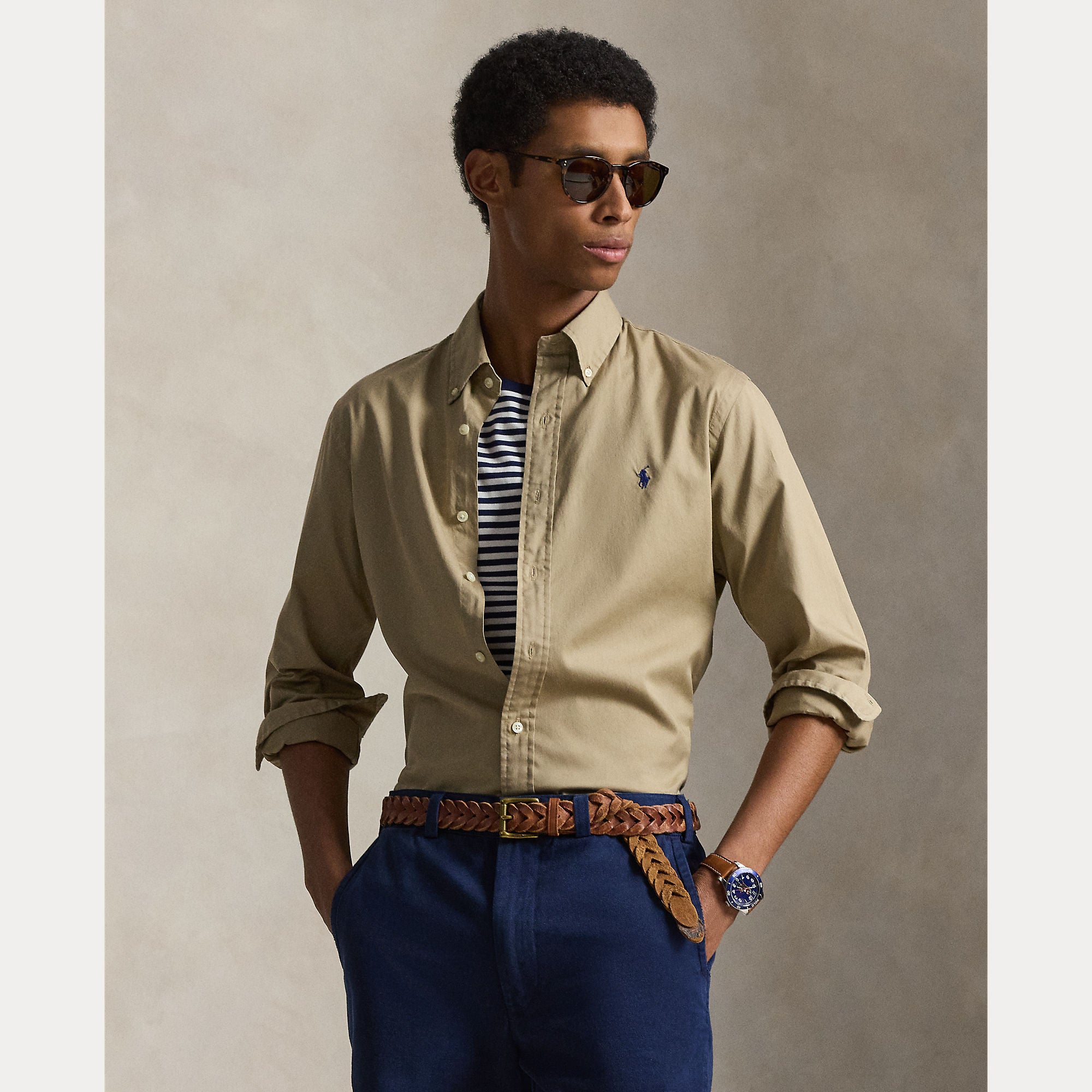 Custom Fit Featherweight Twill Shirt - BoUvy