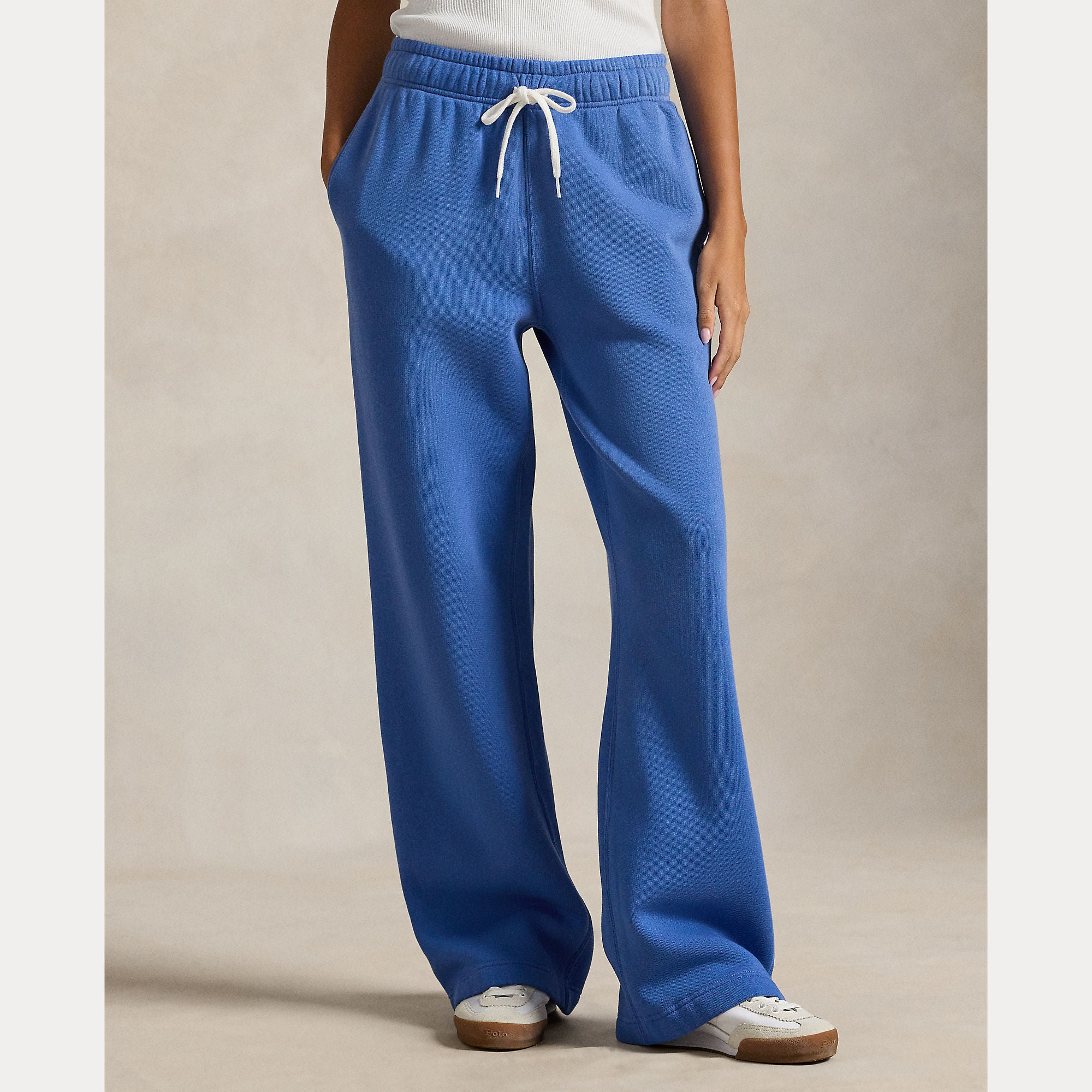 Drawstring Fleece Wide-Leg Sweatpant - BoUvy