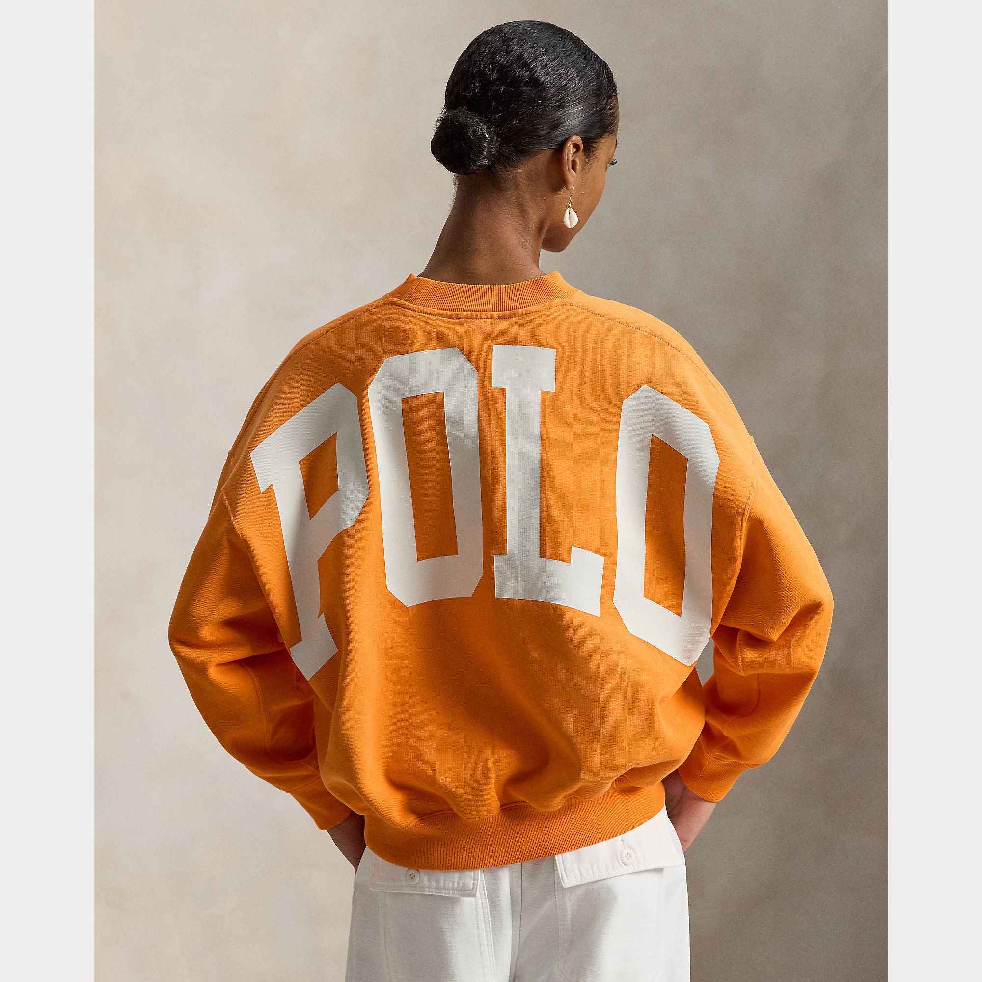 Oversize Back-Logo Fleece Crewneck - BoUvy