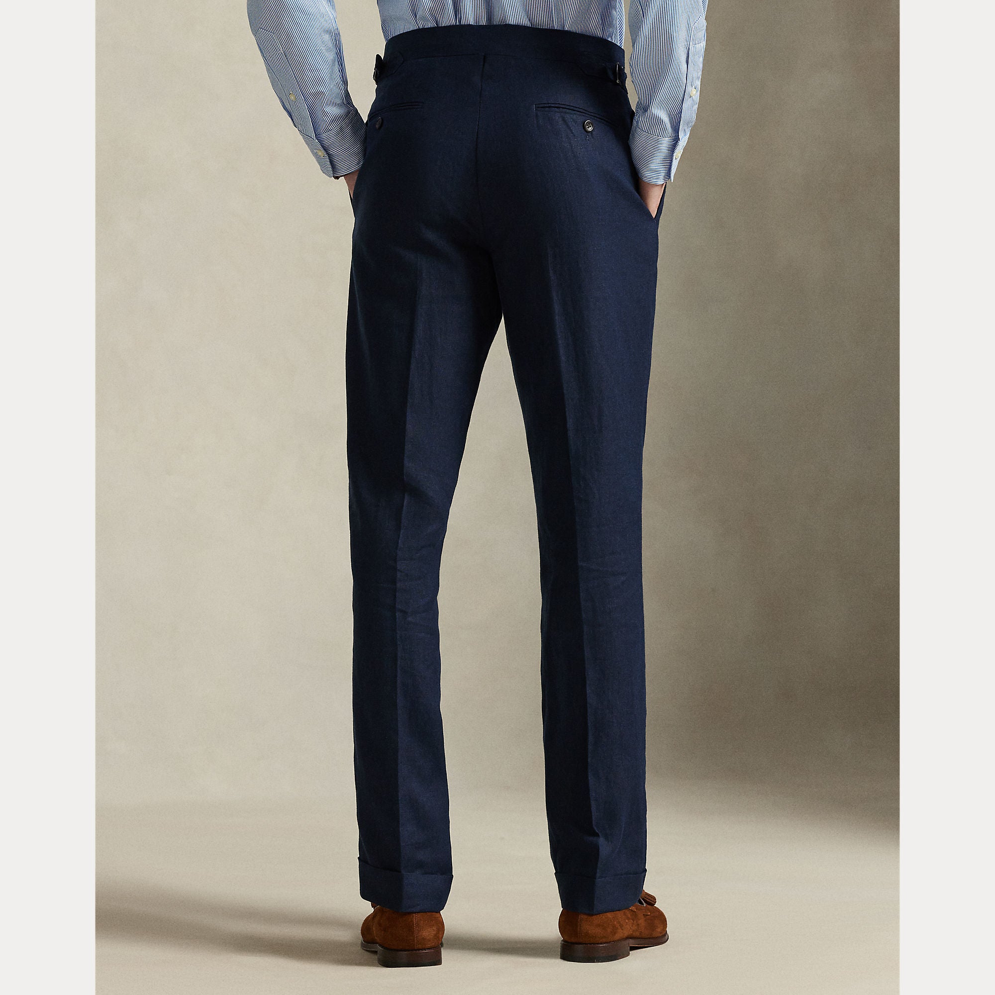 Pleated Linen Suit Trouser - BoUvy