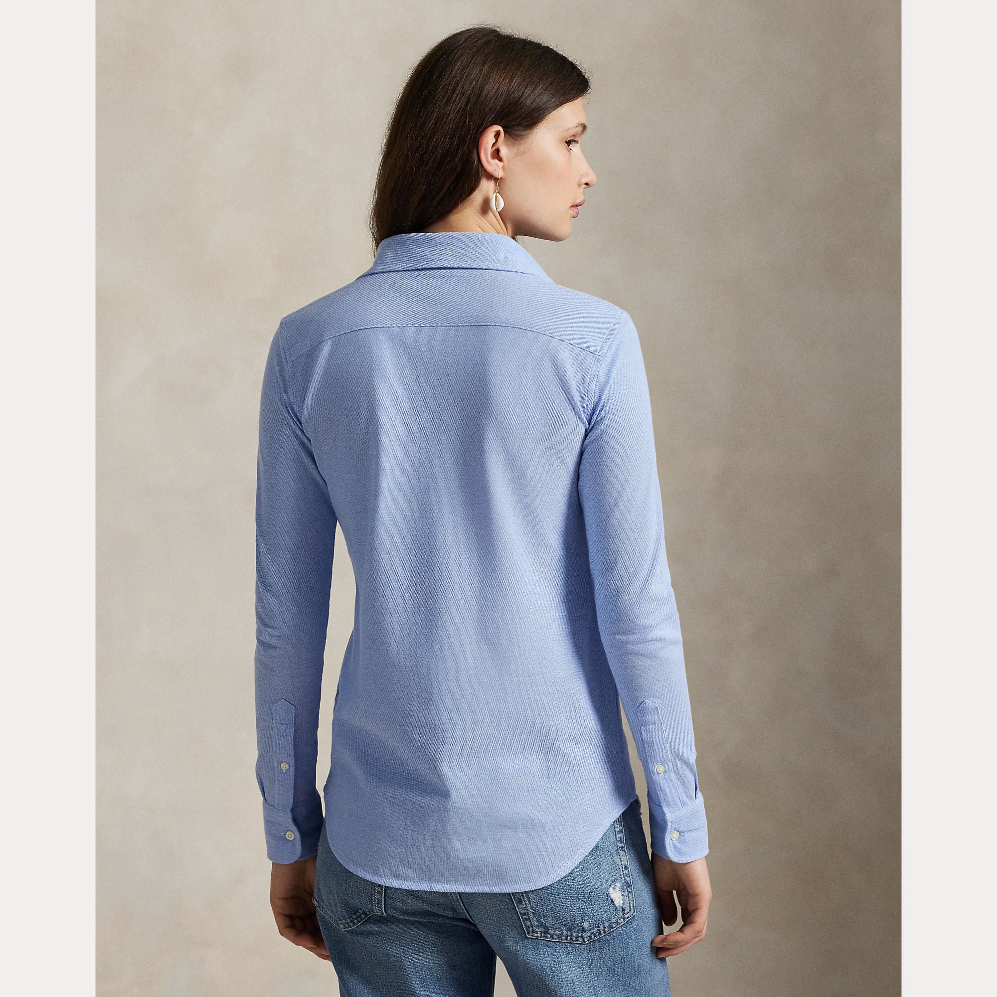Slim Fit Knit Cotton Oxford Shirt - BoUvy