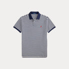 Custom Slim Fit Striped Mesh Polo Shirt - BoUvy