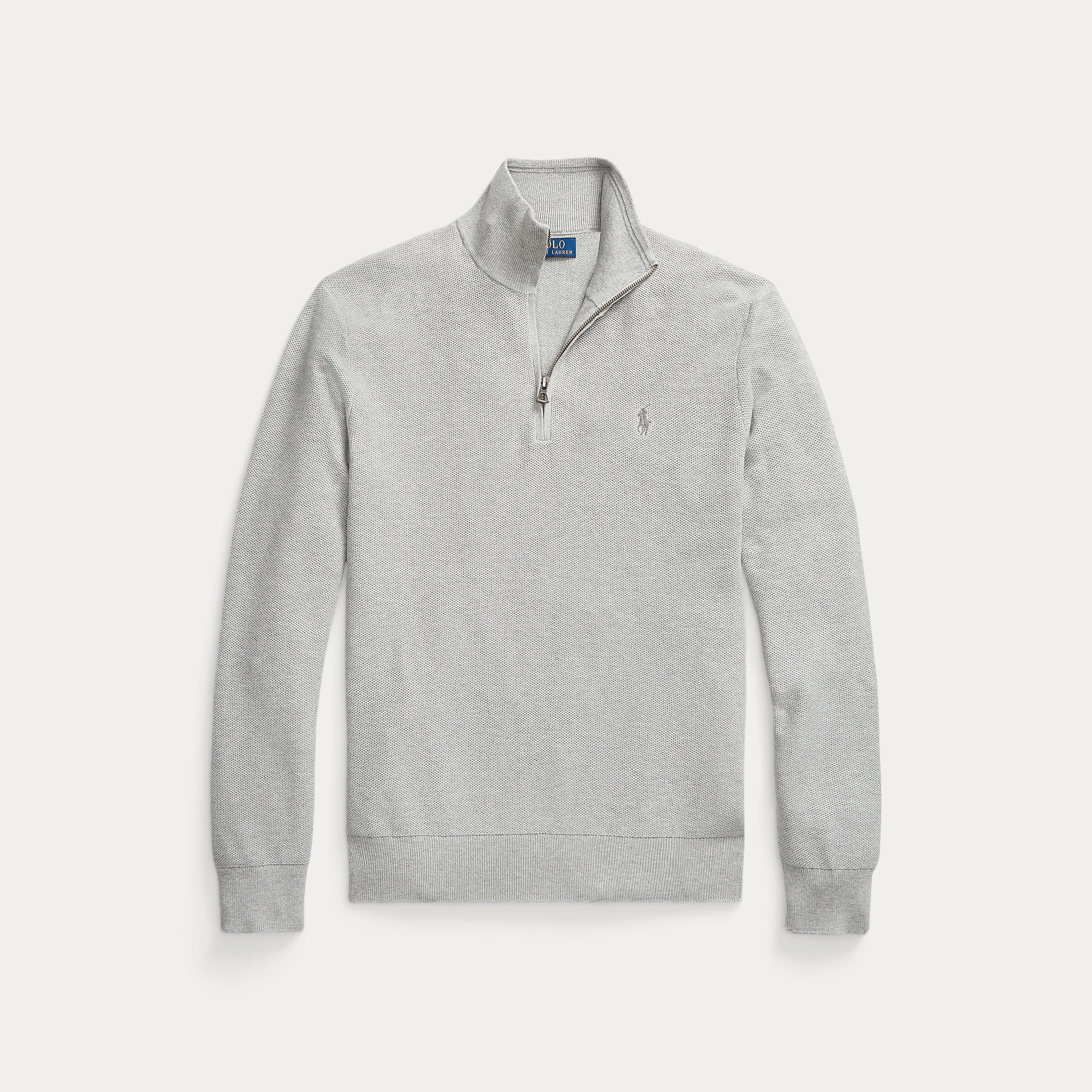 Mesh-Knit Cotton Quarter-Zip Sweater - BoUvy