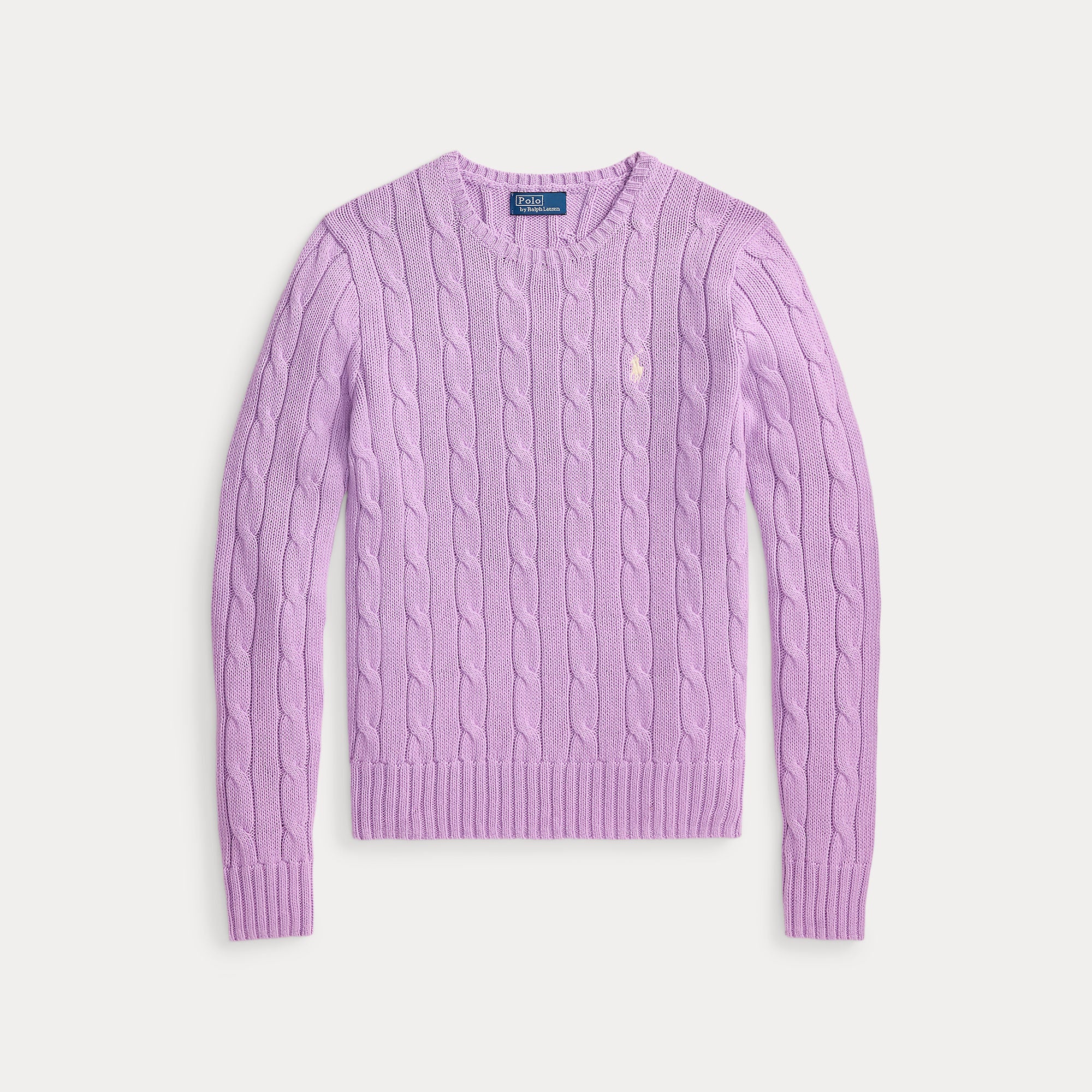 Cable-Knit Cotton Crewneck Sweater - BoUvy