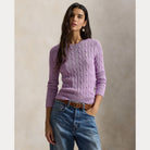 Cable-Knit Cotton Crewneck Sweater - BoUvy