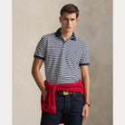 Custom Slim Fit Striped Mesh Polo Shirt - BoUvy
