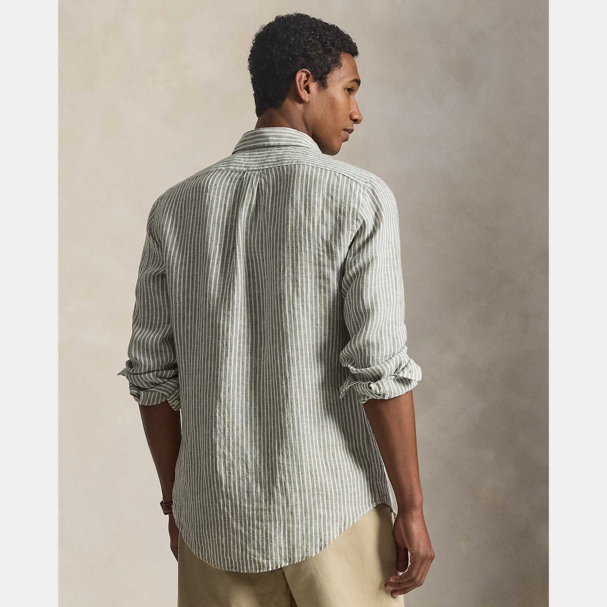 Custom Fit Striped Linen Shirt - BoUvy