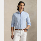 CUSTOM FIT STRIPED STRETCH POPLIN SHIRT - BoUvy